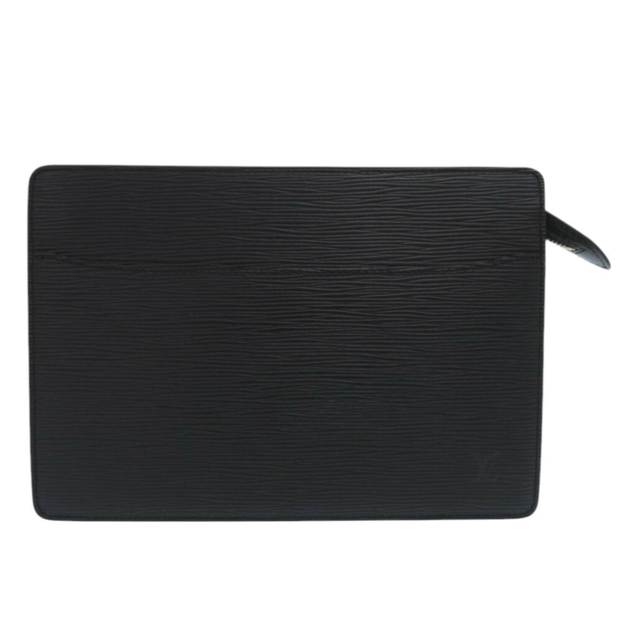 Louis Vuitton Louis Vuitton Pochette Homme Epi M52522 Leather Noir Clutch Bag Second 0454LOUIS VUITTON Men's Size ONE SIZE - 1 Thumbnail