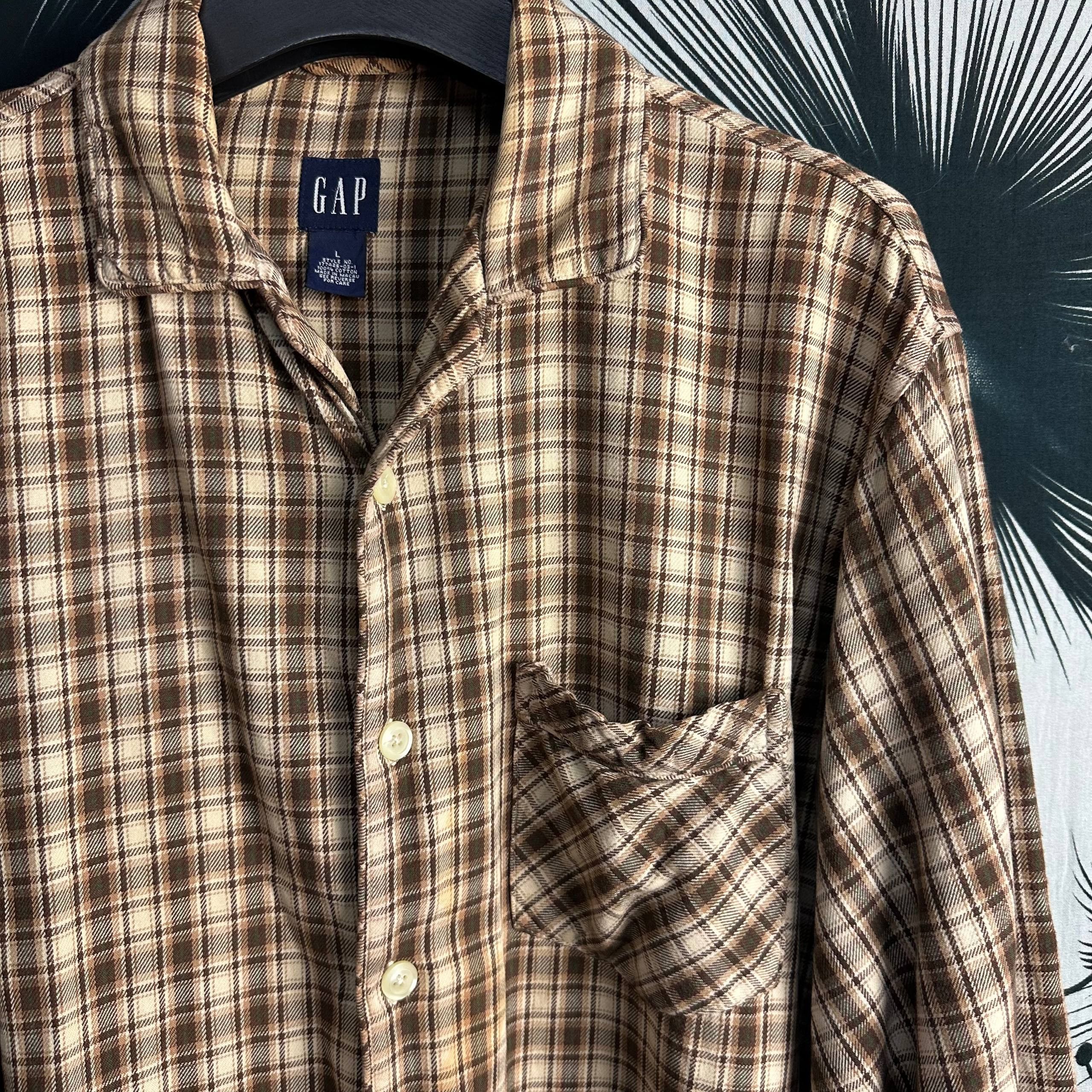 Gap Vintage Gap Plaid Check Relaxed Loose Fit Shirt Size US XL / EU 56 / 4 - 5 Thumbnail