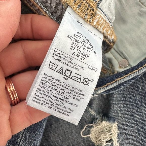 Gap GAP Cheeky Straight High Rise Classic Blue Jeans Women’s 27 Size 27" / US 4 / IT 40 - 6 Thumbnail