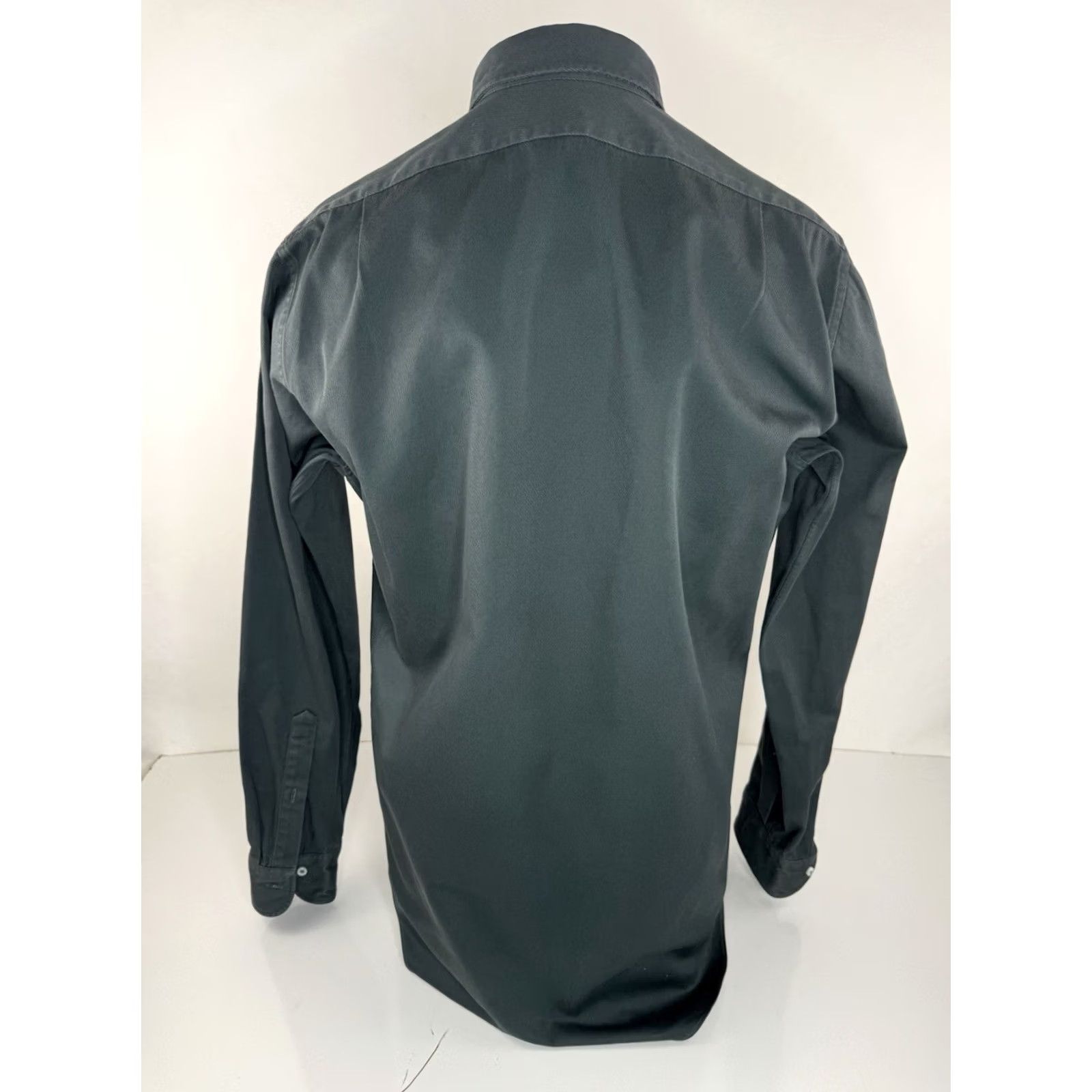 Sid Mashburn SID MASHBURN Heavy Duty Cotton Canvas Mens M / L Work Shirt Green Cotton Canvas Button-Up Long Sleeve Shirt Mens Size M Corded Workwear Size US M / EU 48-50 / 2 - 3 Thumbnail