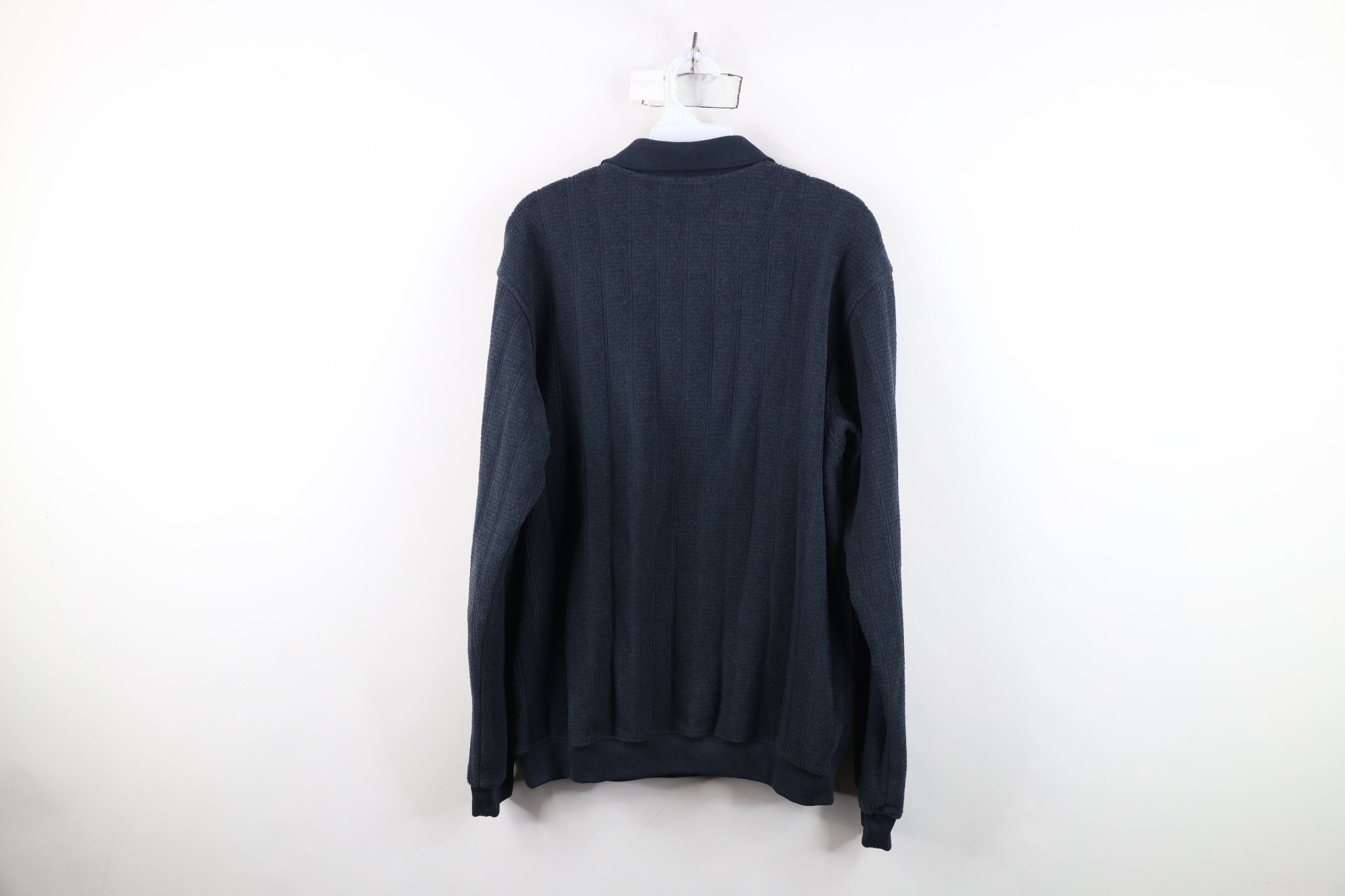 Vintage Vintage 90s Y2K Streetwear Fleece Collared Sweatshirt Blue Size US M / EU 48-50 / 2 - 8 Thumbnail