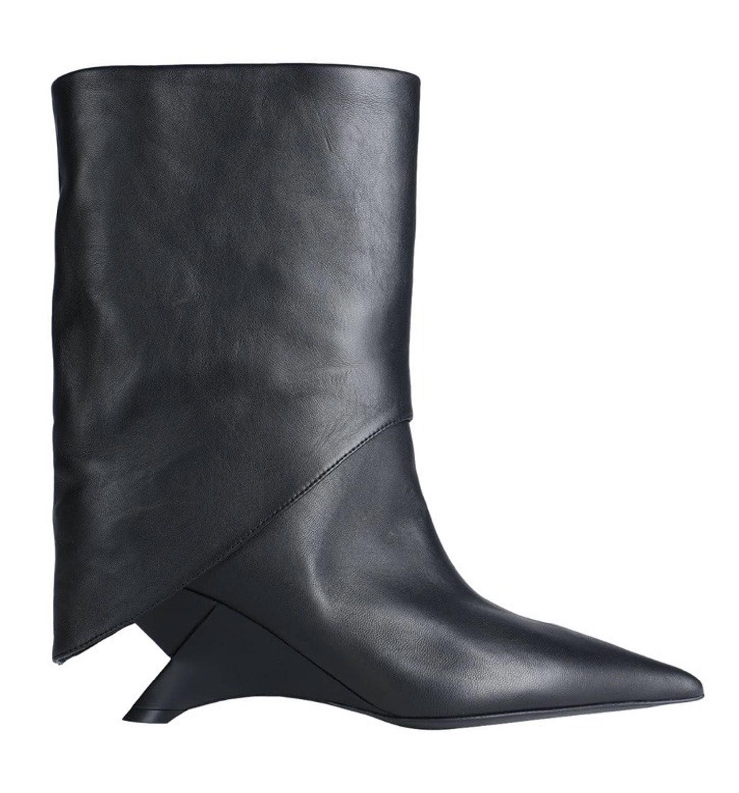 VIC MATI Vic Matie Leather Geometrical Heel Pointed Boot Sz38/7 Italy Size US 7 / IT 37 - 6 Thumbnail