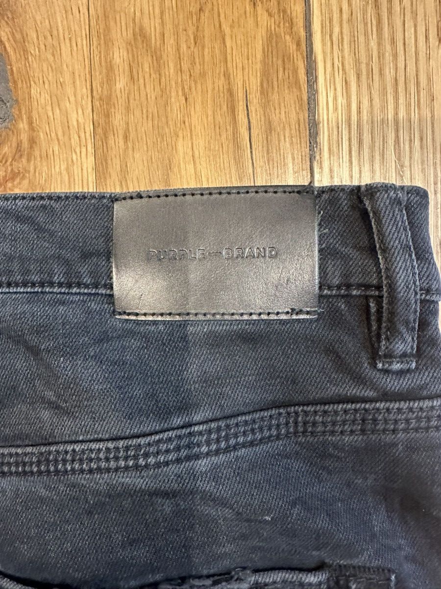 Purple Brand Purple Brand Knee Hole Black Denim Jeans Size 34 Size US 34 / EU 50 - 4 Thumbnail