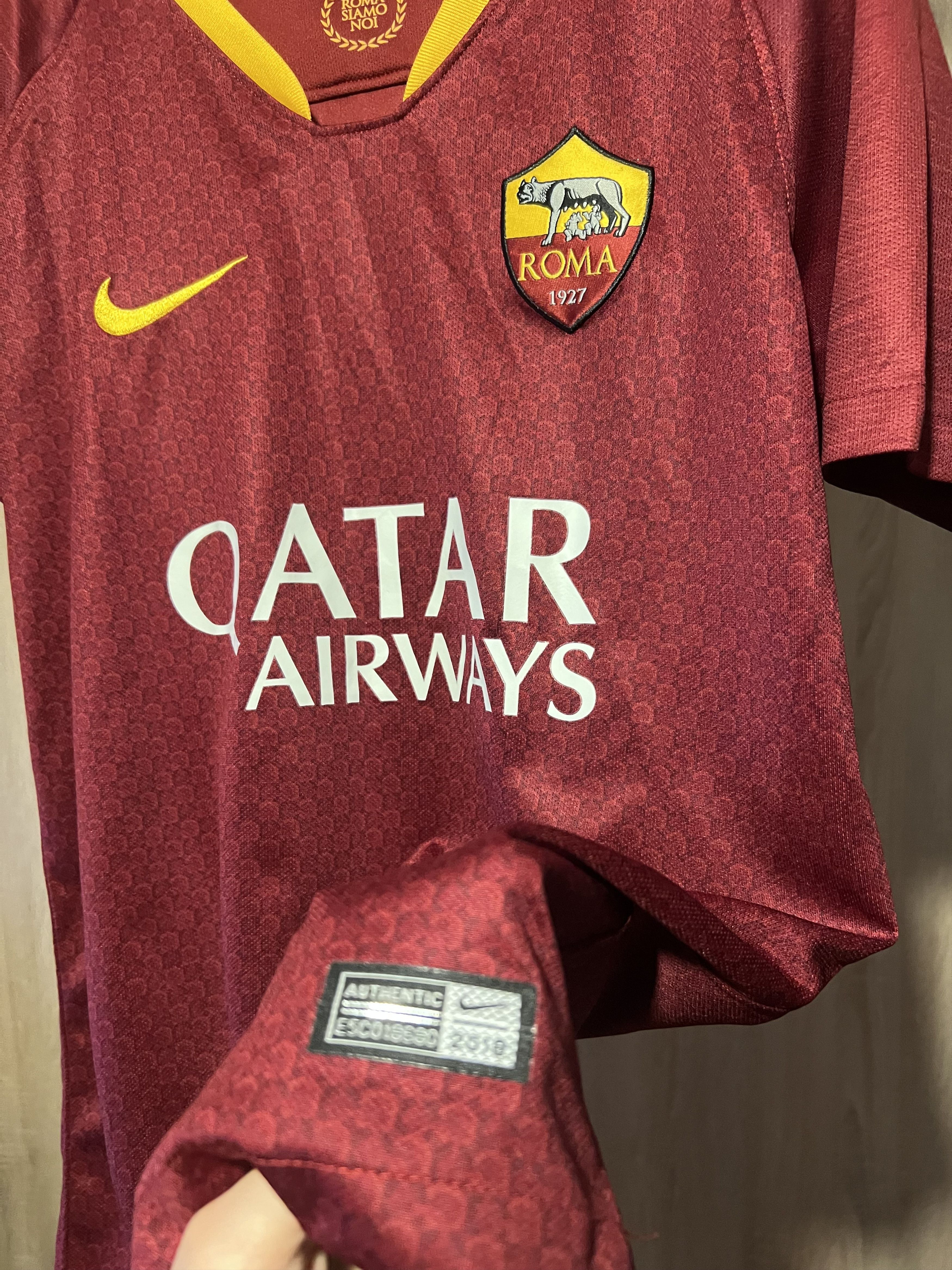 Nike × Vintage Vintage Nike Roma Soccer Jersey Football Tee Size US S / EU 44-46 / 1 - 4 Thumbnail