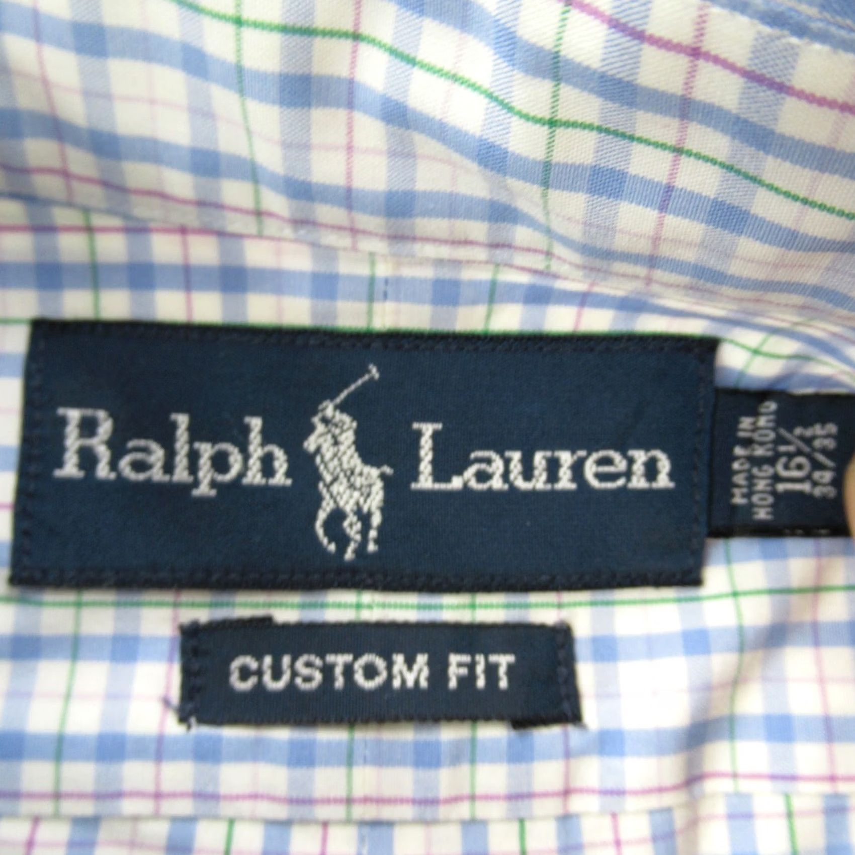 Polo Ralph Lauren Ralph Lauren Shirt Mens Long Sleeve Button Front Plaid Custom Fit 16.5 L Multicolor Cotton Knit Button-Up Collar Polo Size US L / EU 52-54 / 3 - 4 Thumbnail