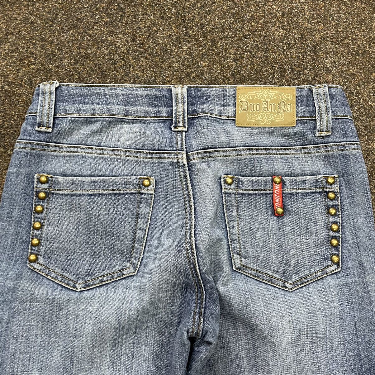 Vintage Vintage Y2K Baggy Flared Jeans 90s Grunge Distressed Logo Size 32" / US 10 / IT 46 - 2 Thumbnail