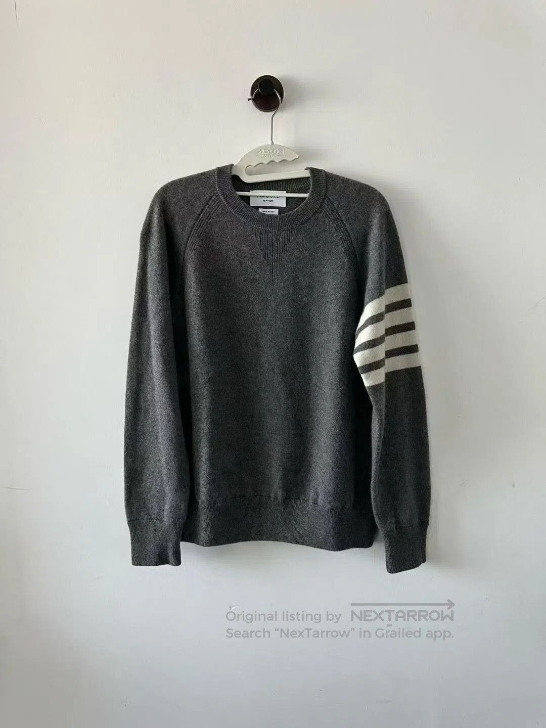 Thom Browne Thom Browne Medium Grey Cashmere Sweater| Size US S / EU 44-46 / 1 - 1 Thumbnail