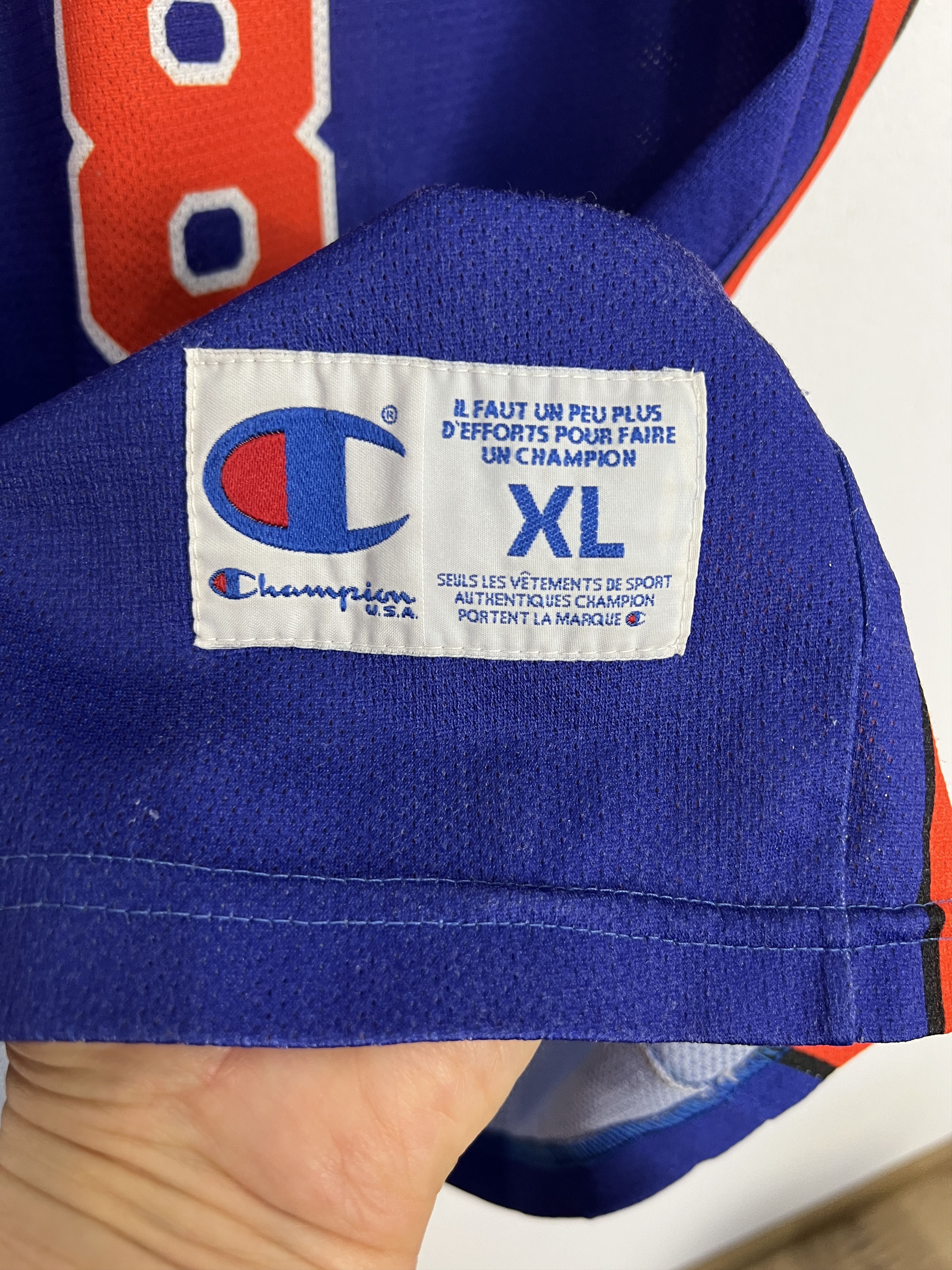 Champion Vintage 90's Champion New York Knicks Sprewell Jersey Trikot Size US XL / EU 56 / 4 - 5 Thumbnail