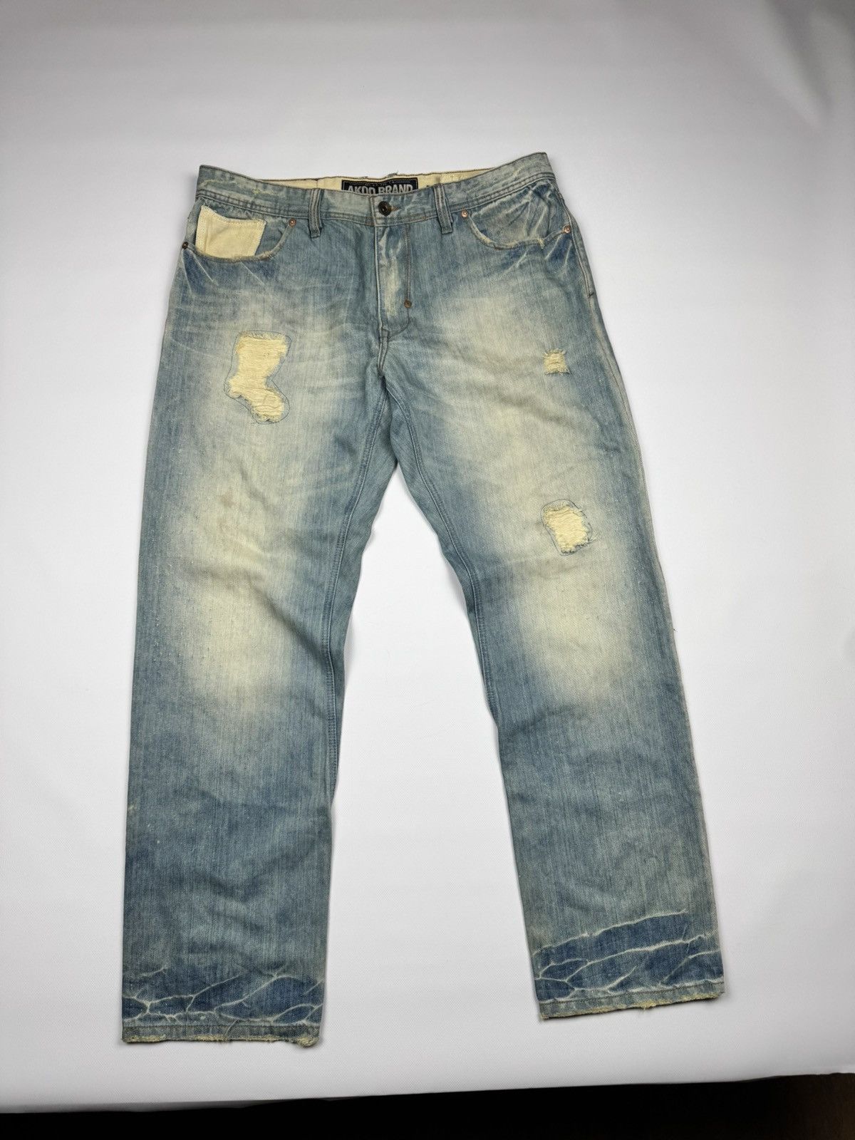 If Six Was Nine Vintage IfSixWasNine Style Distressed Fade Y2k Jeans Size US 38 / EU 54 - 6 Thumbnail