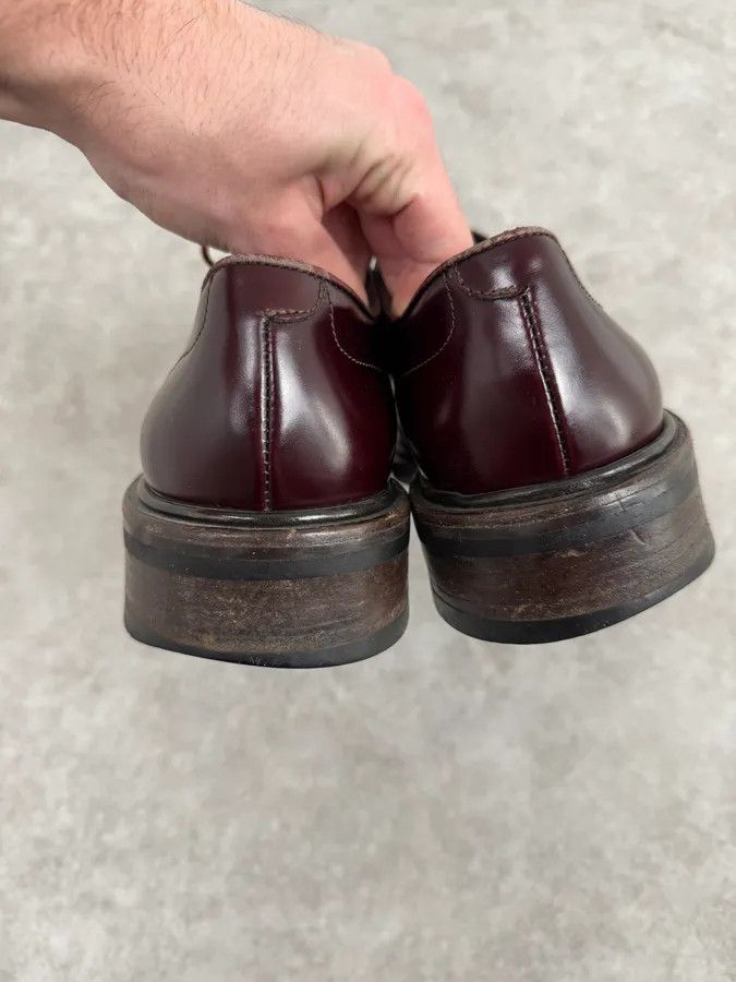 Gucci 2010s Gucci Bordeaux Leather Derbys Shoes Size US 10 / EU 43 - 4 Thumbnail