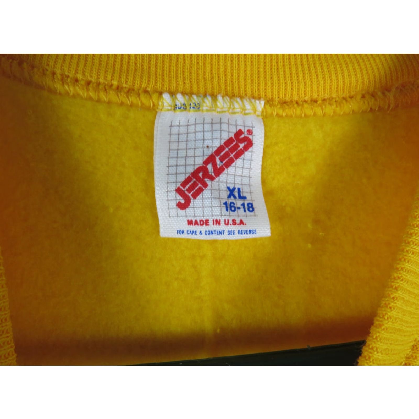 Jerzees VINTAGE JERZEES Sweatshirt 90s USA XL Yellow Crew Neck Pullover NWT Men's Long Sleeve Casualwear nublend Size US XL / EU 56 / 4 - 6 Thumbnail