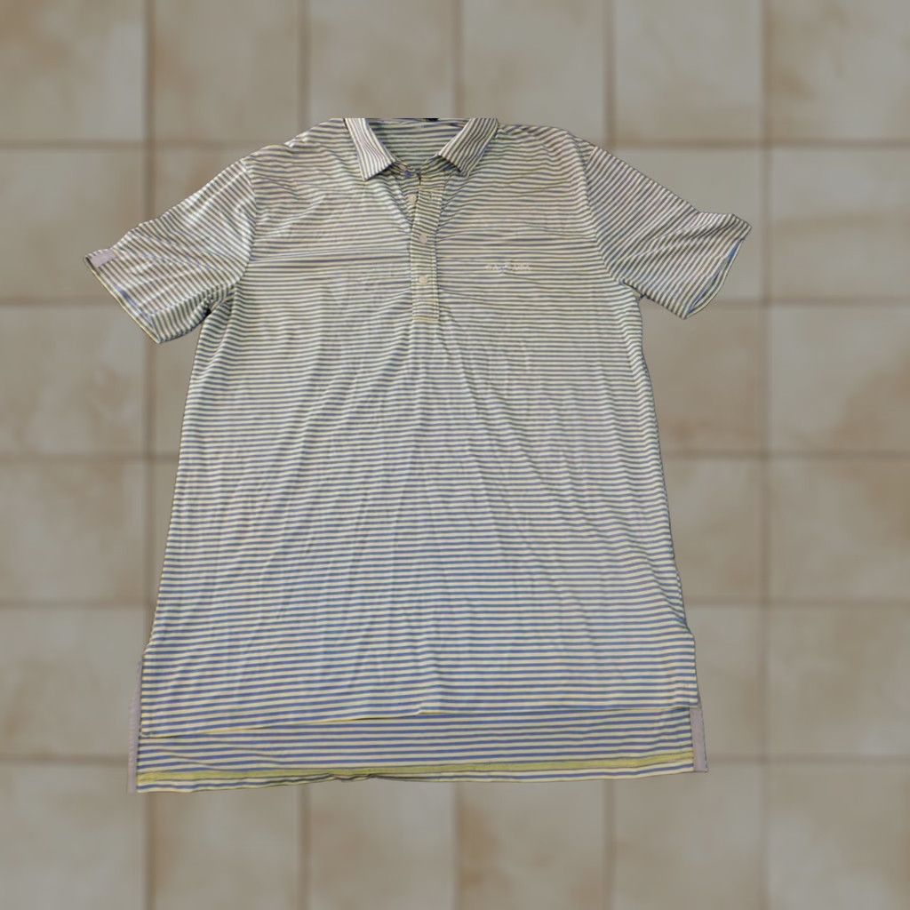 RLX Ralph Lauren RLX Ralph Lauren Polo Shirt M Mens Striped Blue Stretch Golf Performance Shirt Size US M / EU 48-50 / 2 - 1 Thumbnail