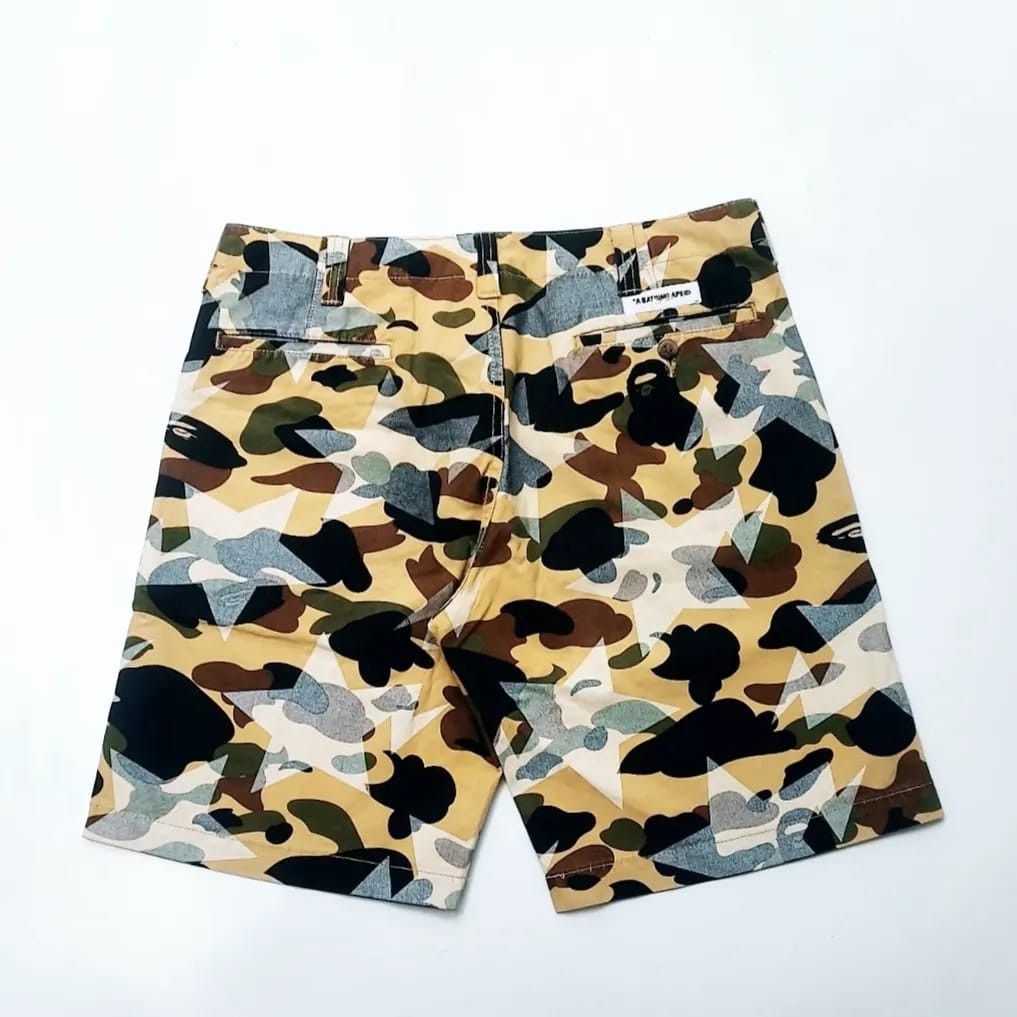 Bape BAPE 1st Camo Camo Yellow Short Pants Size US 31 - 2 Thumbnail