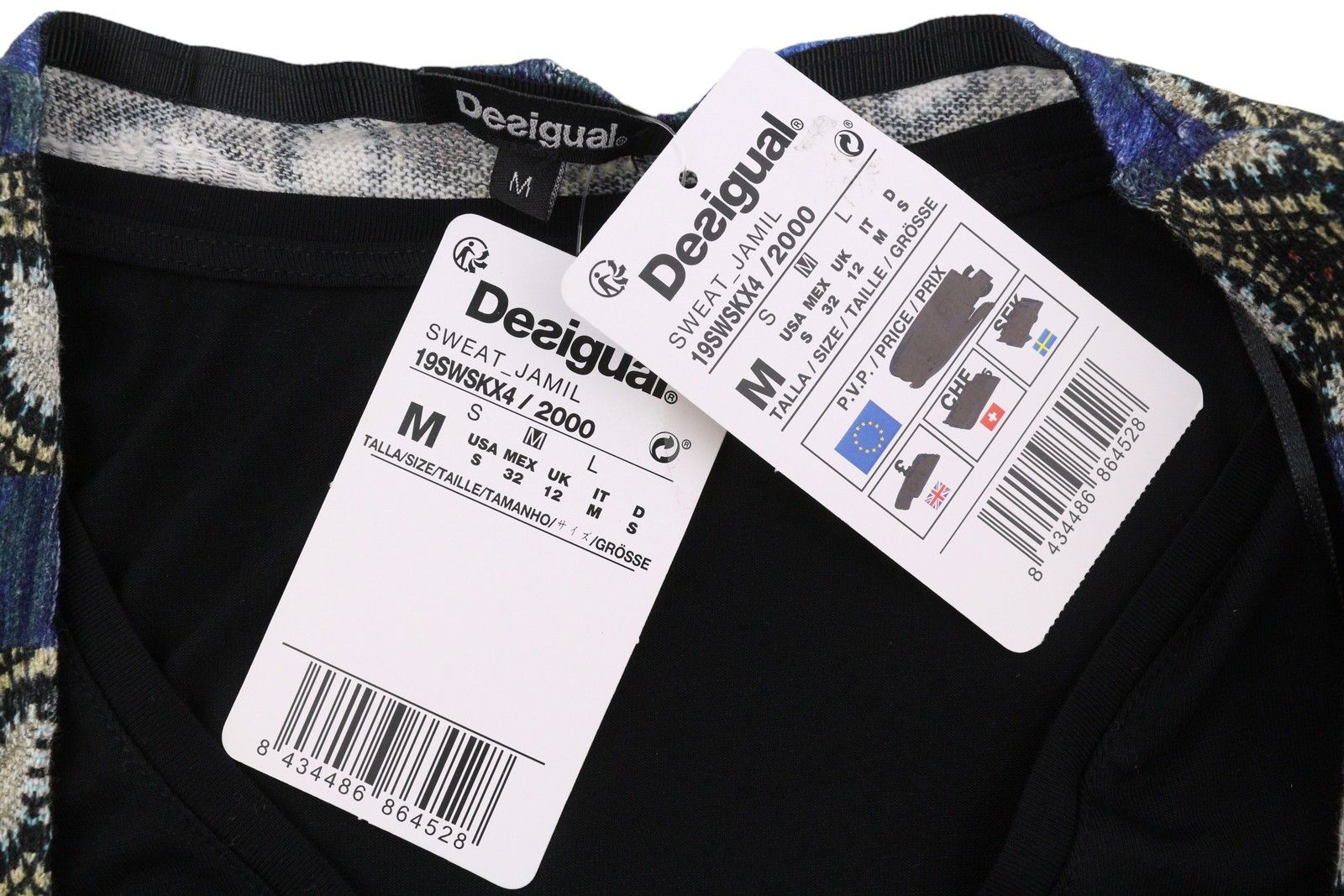 Desigual JAMIL M Asymmetric Drape 2in1 Jumper 88462 Size M / US 6-8 / IT 42-44 - 8 Thumbnail