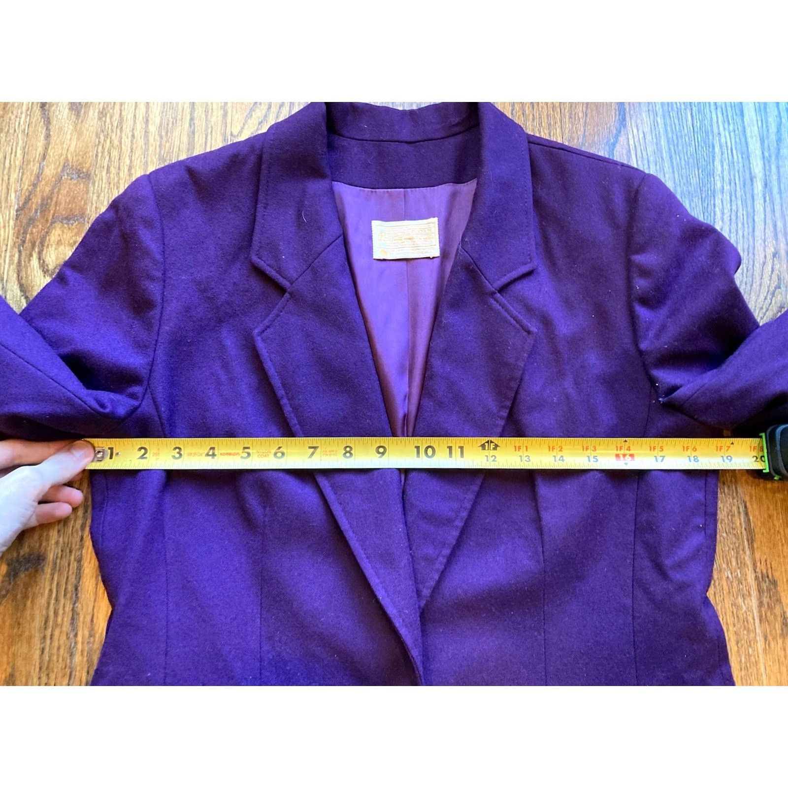 Pendleton VINTAGE Pendleton Blazer Womens Size 10 Purple Wool Lined 2-Button Notch Jacket USA Made Size L / US 10 / IT 46 - 6 Thumbnail