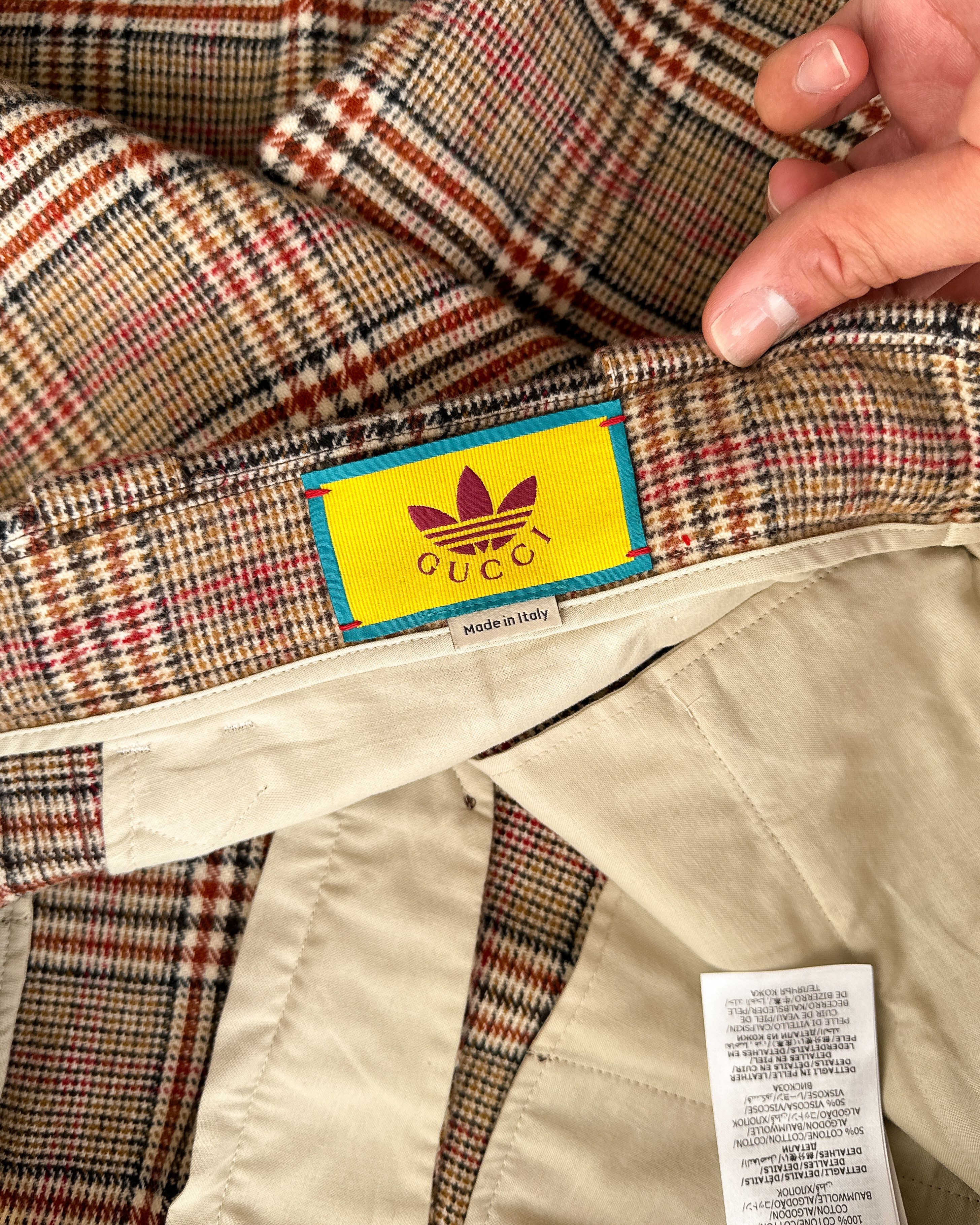 Adidas × Gucci Gucci x Adidas Check Plaid Wool Horsebit Trouser Size 50 Size US 34 / EU 50 - 12 Thumbnail
