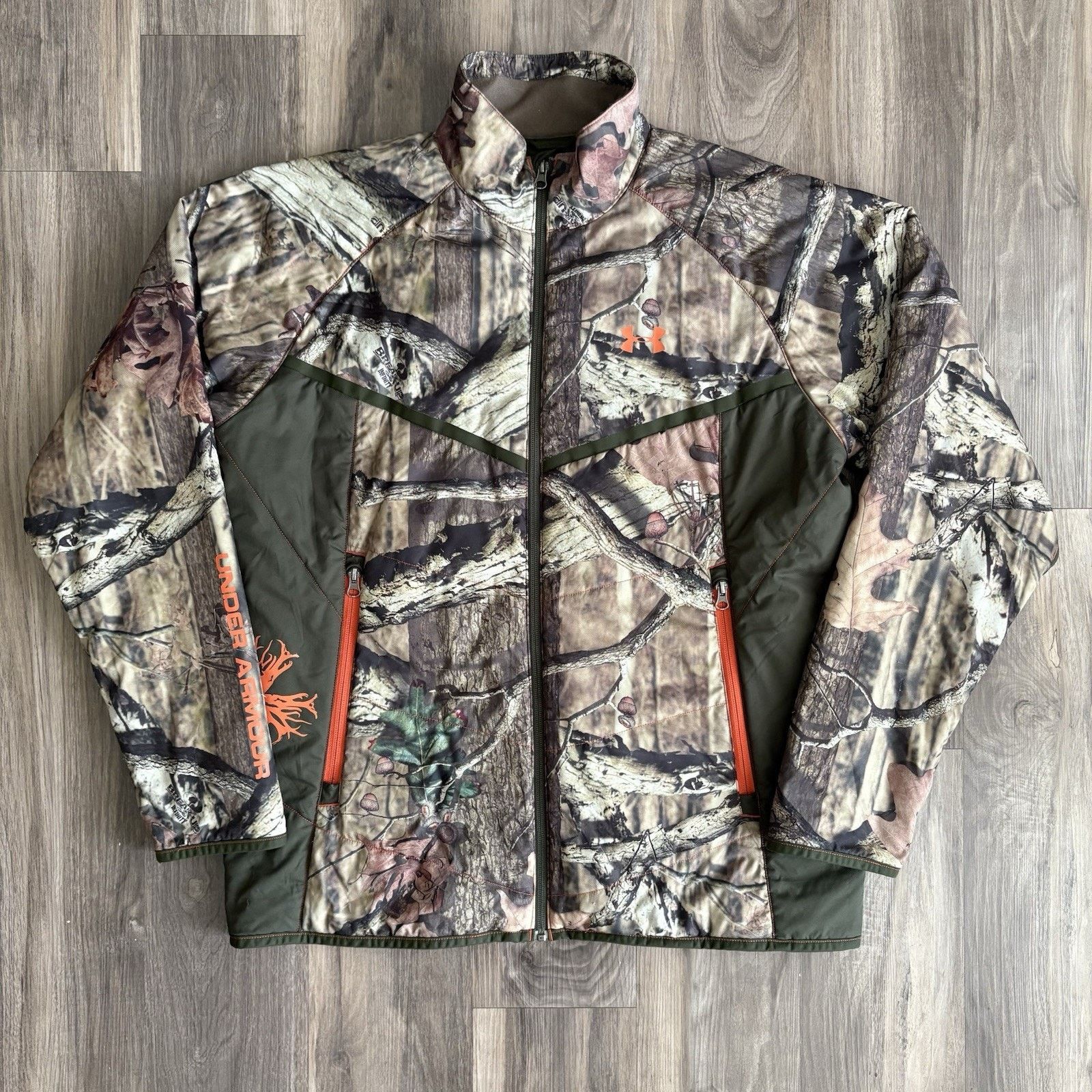Under Armour Storm Mossy Oak Jacket Men's Size L Real Tree