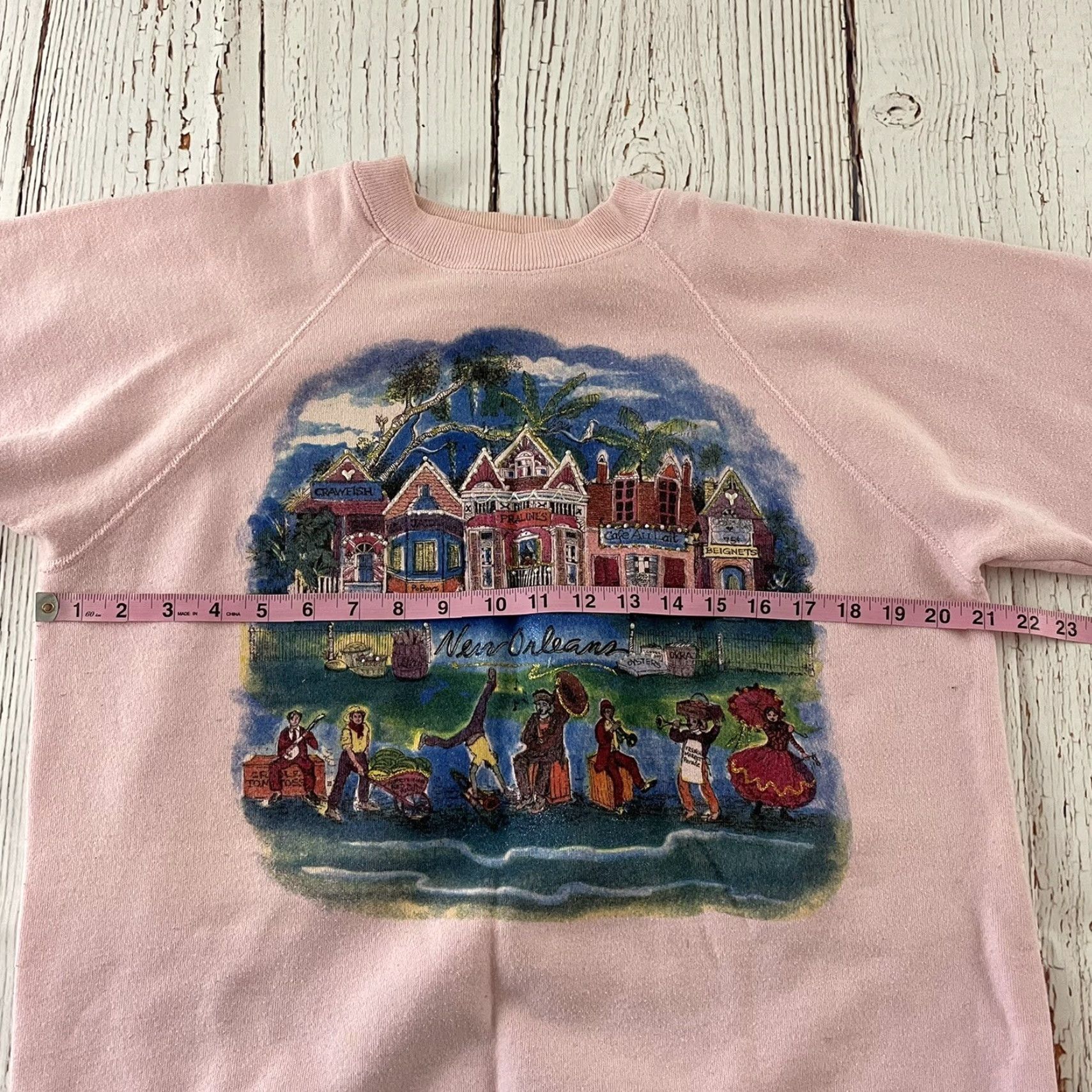 Hanes VINTAGE Hanes Sweatshirt Pullover Mens L Pink New Orleans Activewear Shirt Size US L / EU 52-54 / 3 - 4 Thumbnail