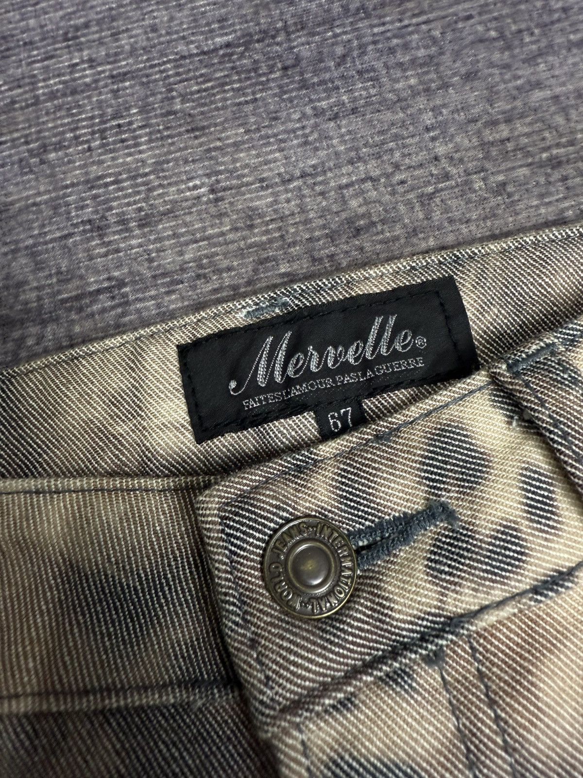 Tornado Mart MARVELE STUDED LEO PARD DENIM PANTS Size US 30 / EU 46 - 7 Thumbnail