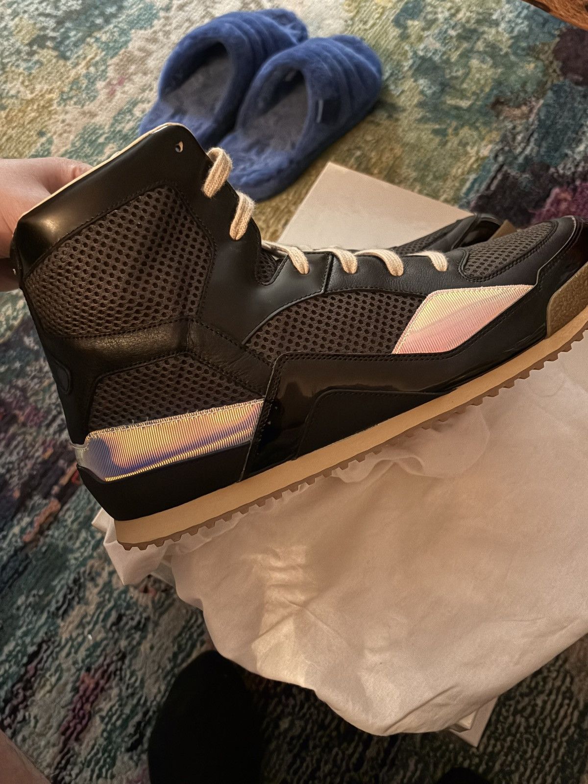 Maison Margiela Maison Martin Margiela Reflective High Top Sneakers RARE!!!! Size US 12 / EU 45 - 4 Thumbnail