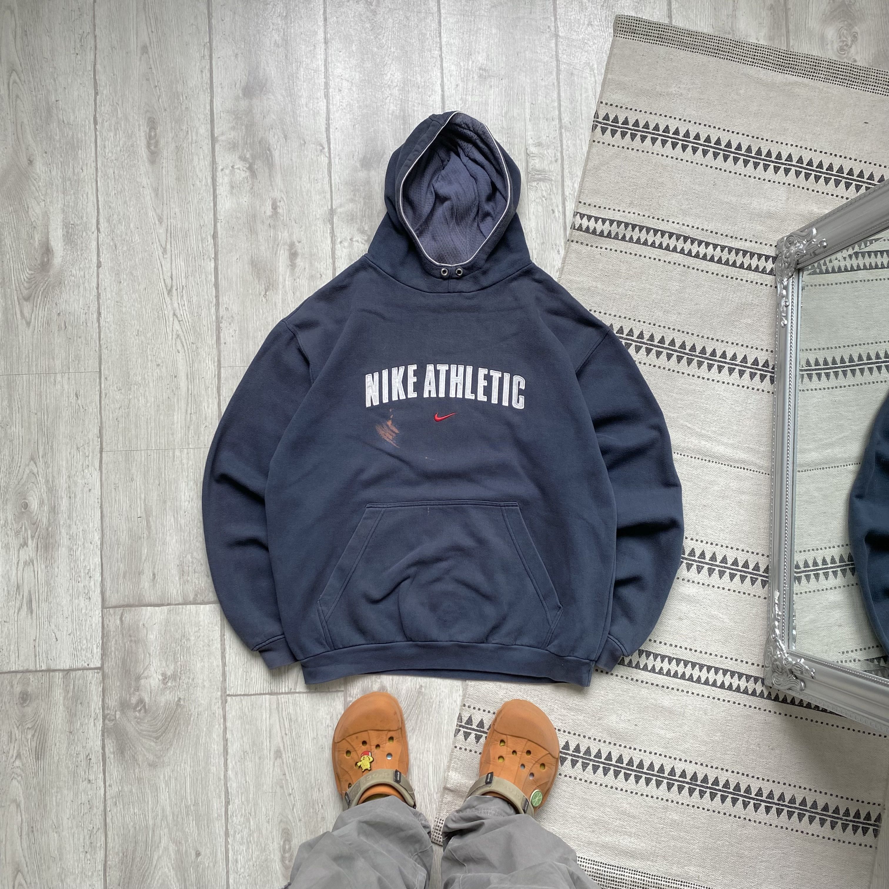Nike 🦍 Vintage Faded Nike Athletic Boxy Hoodie mini swoosh Y2K Size US M / EU 48-50 / 2 - 1 Thumbnail