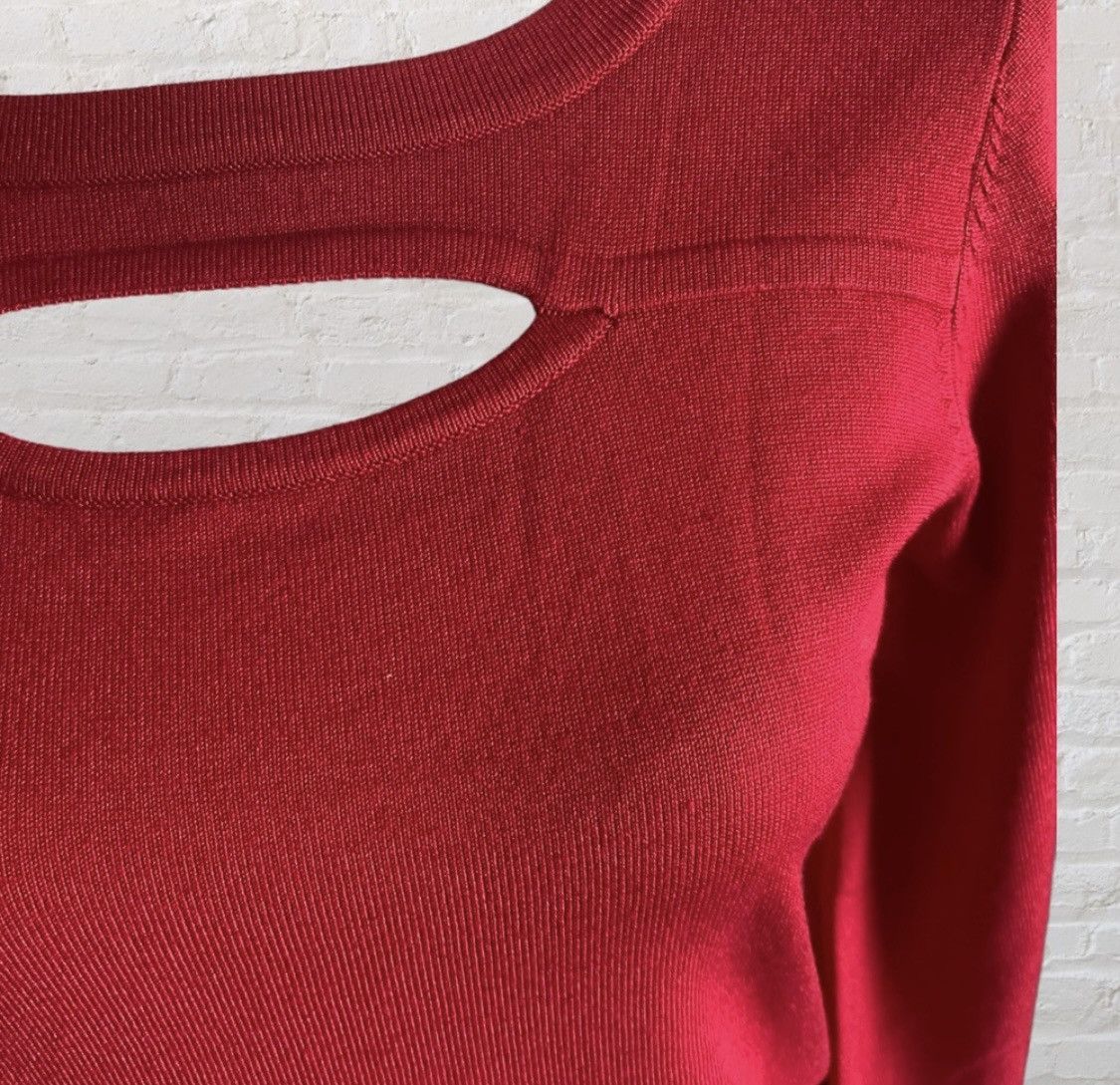Other RED JADE CUTOUT BALLOON SLEEVE KNIT PULLOVER TOP Size S / US 4 / IT 40 - 3 Thumbnail