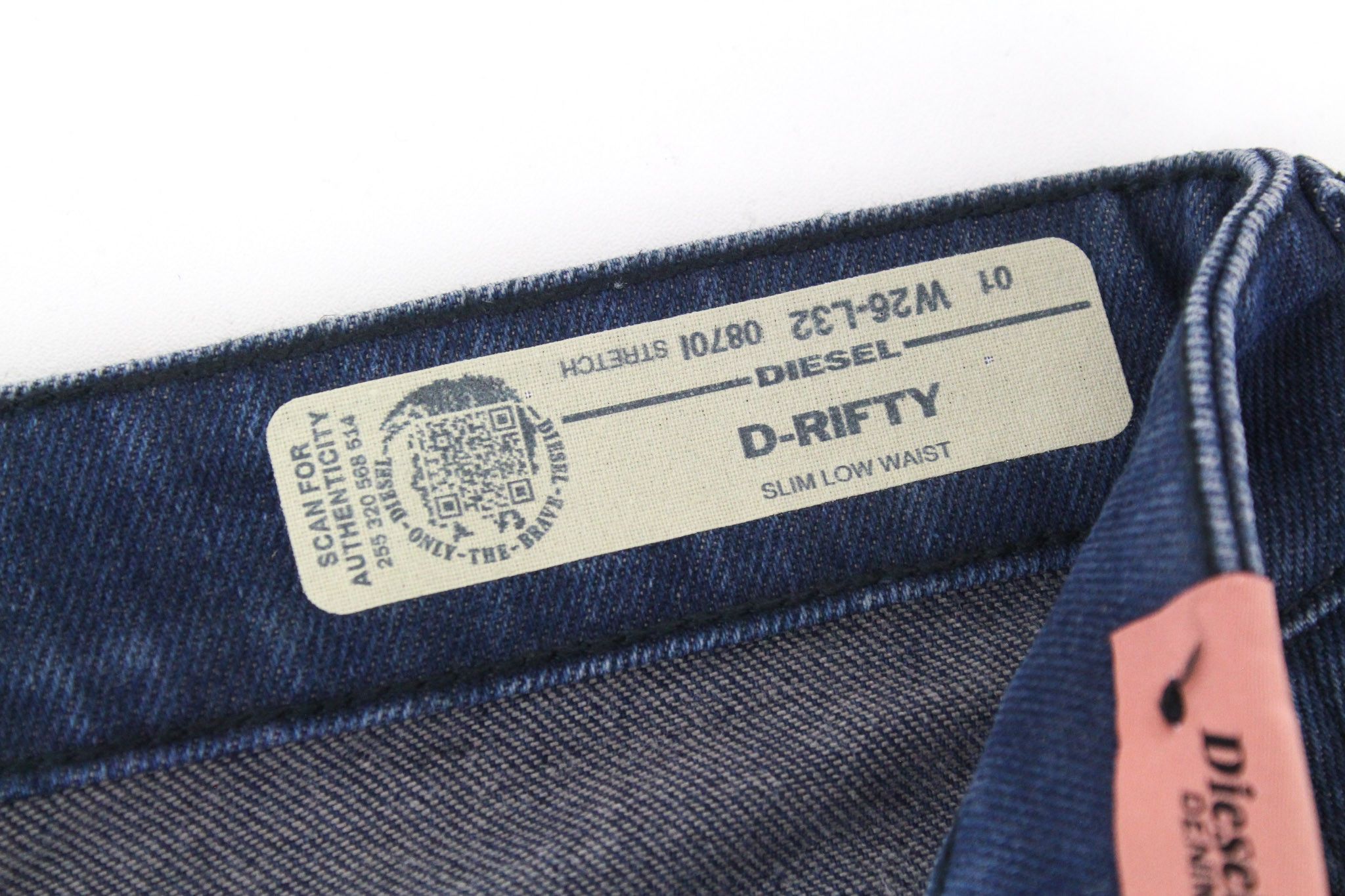Diesel D-RIFTY 0870I W26/L32 Blue Zip-Fly Jeans 70146 Size 26" / US 2 / IT 38 - 5 Thumbnail