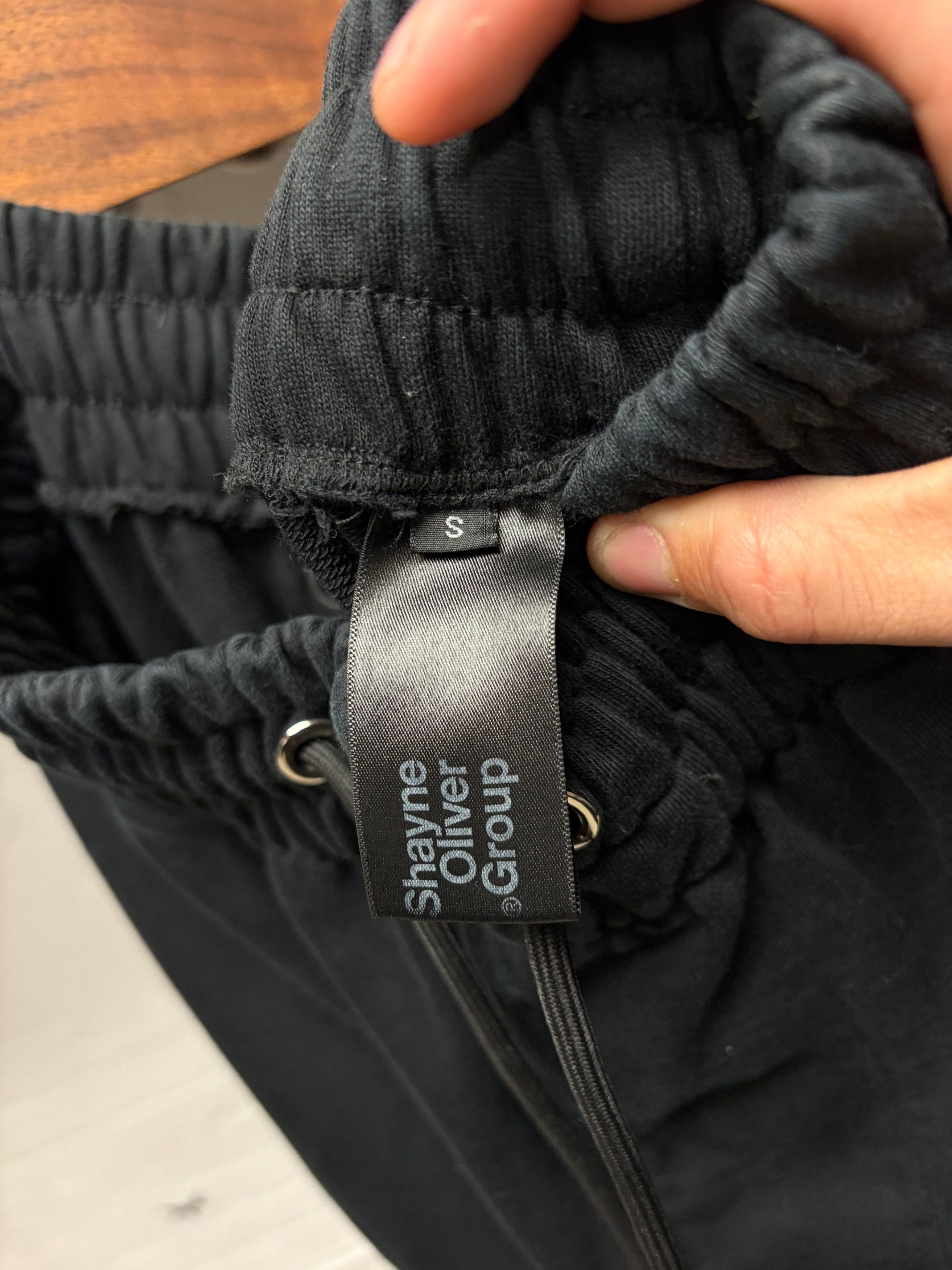 Anonymous Club 'Heritage Logo' Embroidered Black Wide Leg