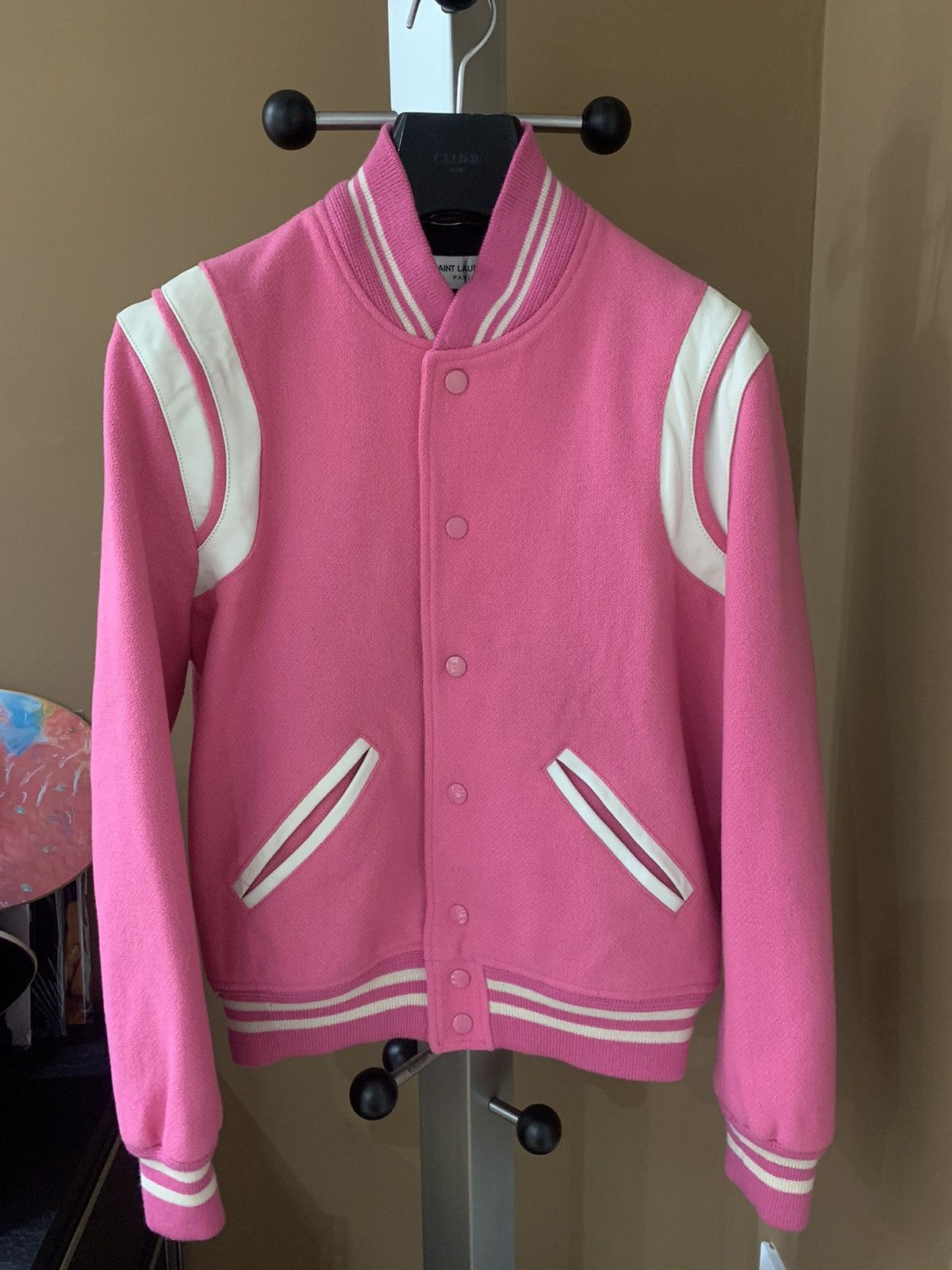 Saint Laurent Paris Saint Laurent 2017SS Pink teddy jacket Size US S / EU 44-46 / 1 - 1 Thumbnail