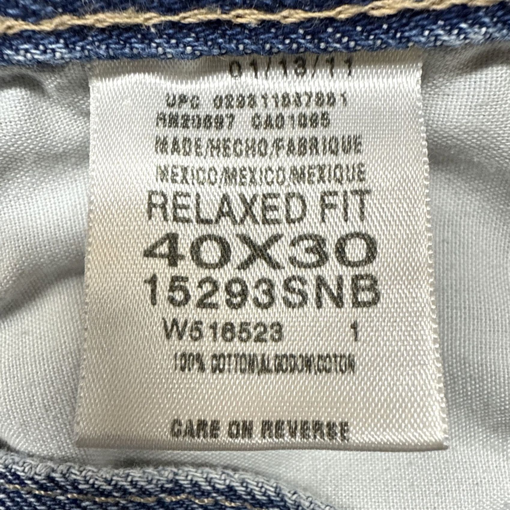 Dickies Dickies Jeans Size 40x30 Blue Denim Work Utility Casual Pants Jeans Button Zip 5-Pocket Men's Regular Inseam 30 Comfort Straight Denim Size US 40 / EU 56 - 3 Thumbnail