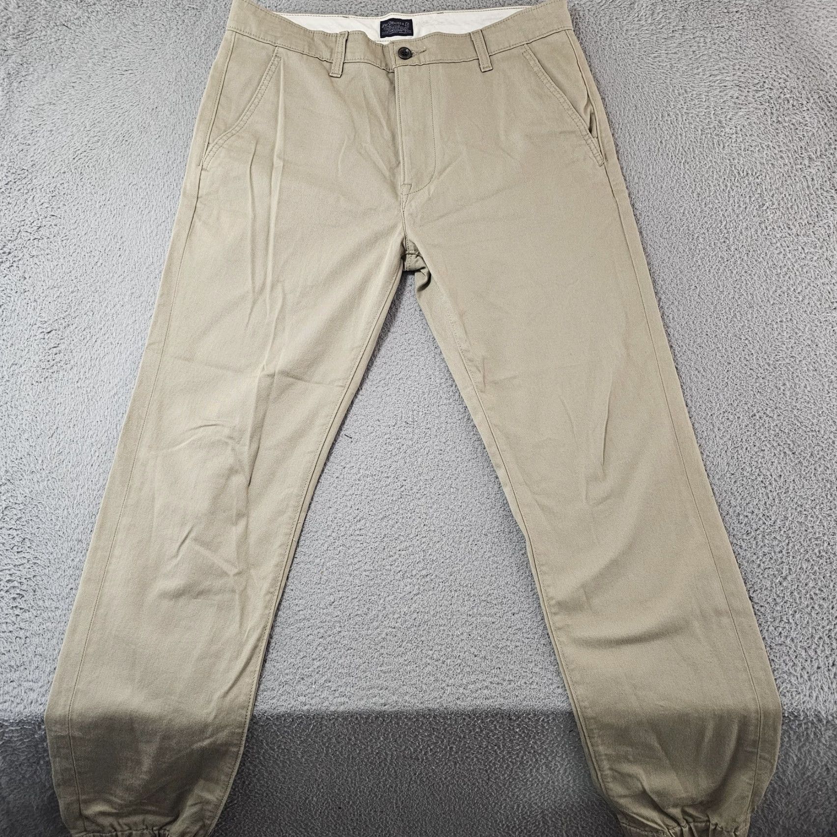 Levi's Levi's Pants Mens 32x31 Khaki Stretch Chino Elastic Cuffs Flat Front Pockets Casual Vintage No 32x34 Waist 32 Inseam 31 Mens Size US 32 / EU 48 - 2 Thumbnail