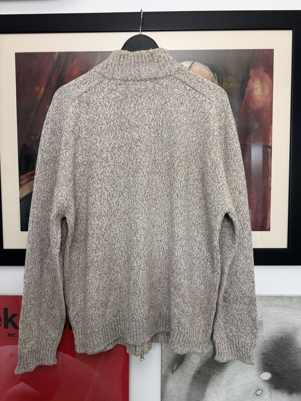 Valentino Valenitno Vintage 90s Beige Zip Wool Cashmere Sweater Knit Size US M / EU 48-50 / 2 - 2 Thumbnail