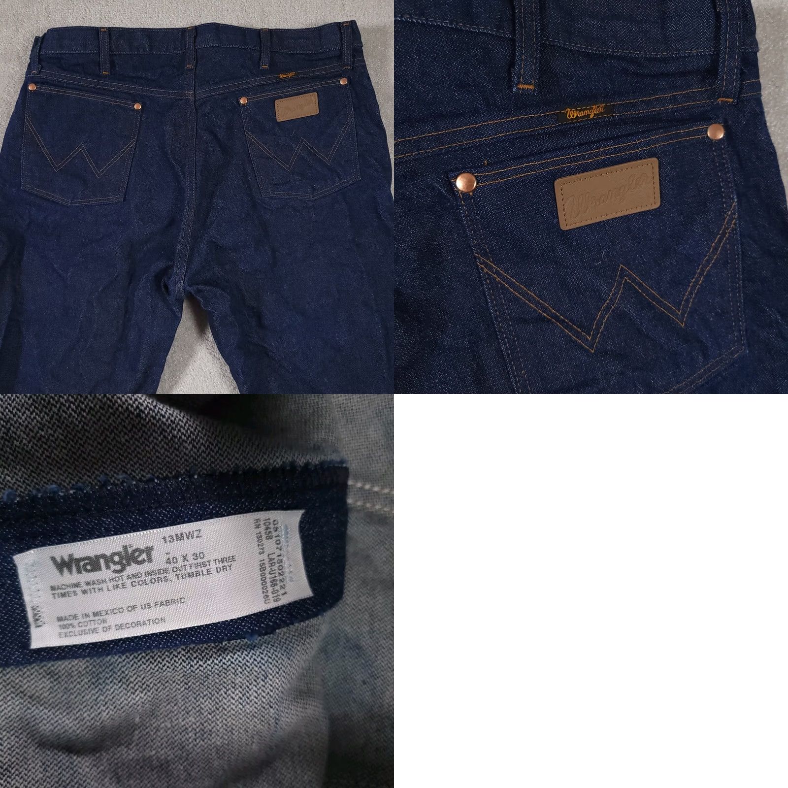 Wrangler Vtg Rigid Wrangler Cowboy Cut 13MWZ Original Fit Jeans Mens 40x30 Dark Wash - Used Condition Size US 40 / EU 56 - 9 Thumbnail