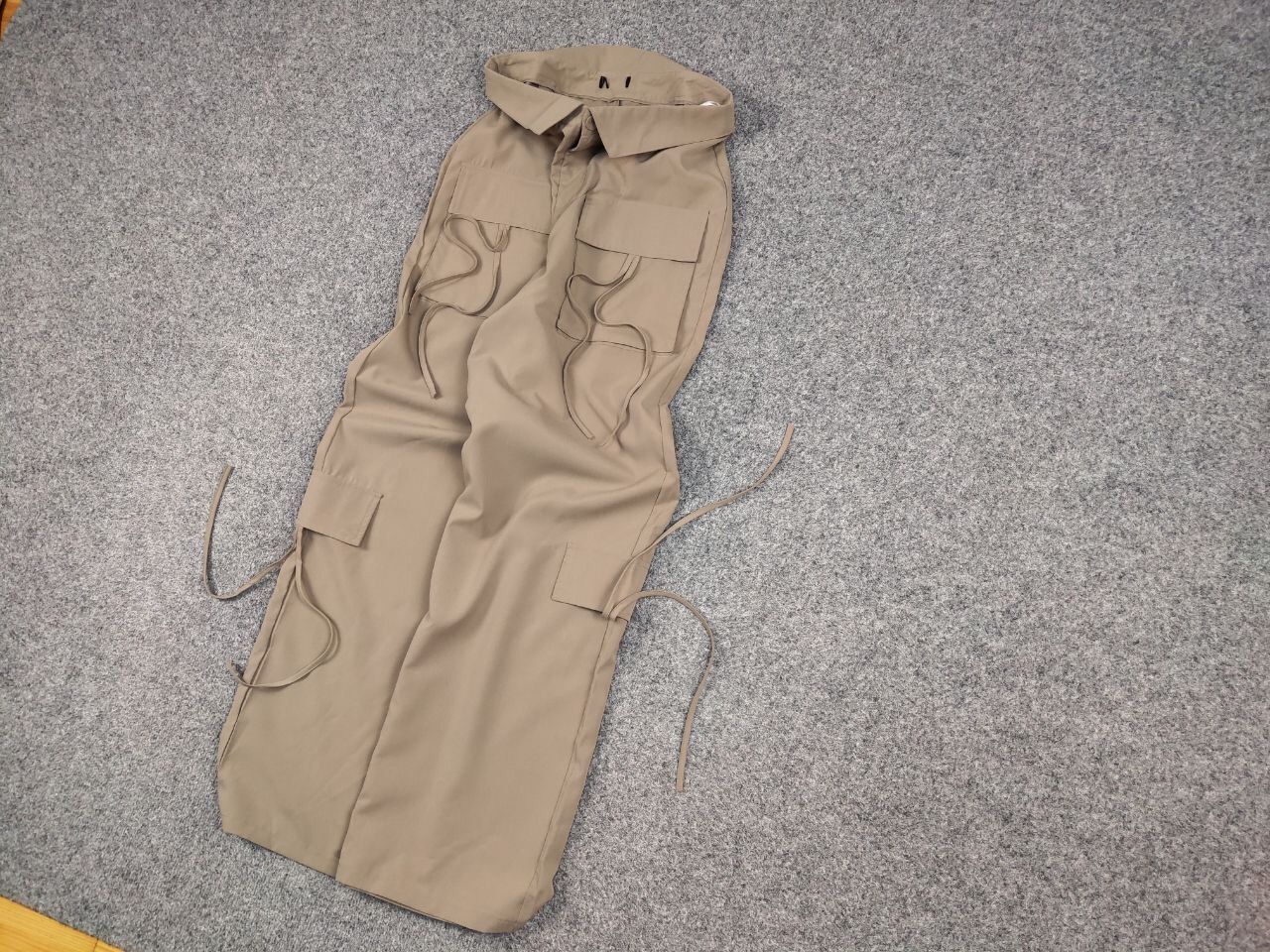 Japanese Brand Vintage 90's Japan Style Baggy Beige Womens Cargo Pants Size 28" / US 6 / IT 42 - 3 Thumbnail