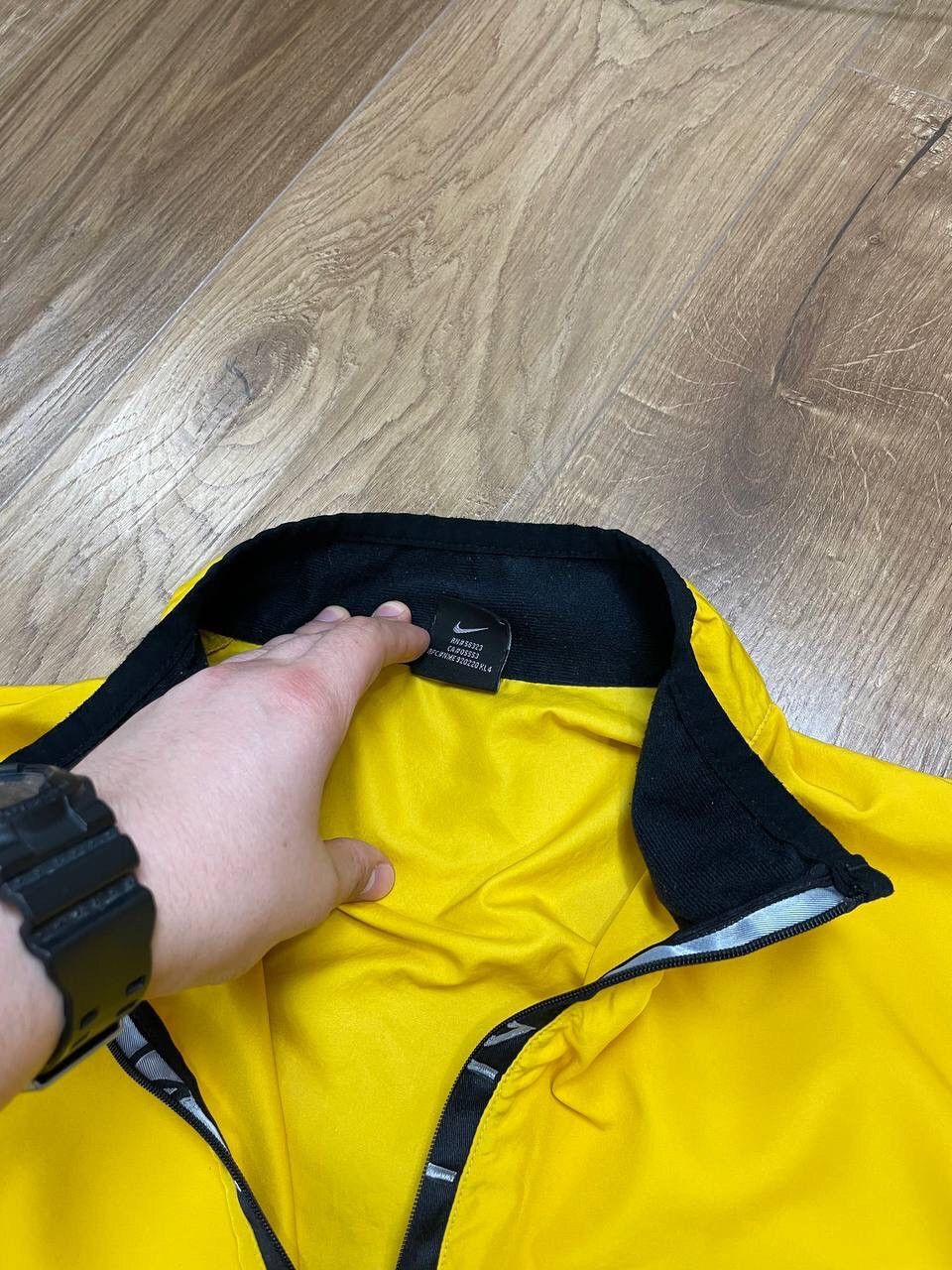 Nike × Vintage Vintage Nike Y2K Style Hot Yellow Logo Anorak Bomber Jacket Size US L / EU 52-54 / 3 - 12 Thumbnail