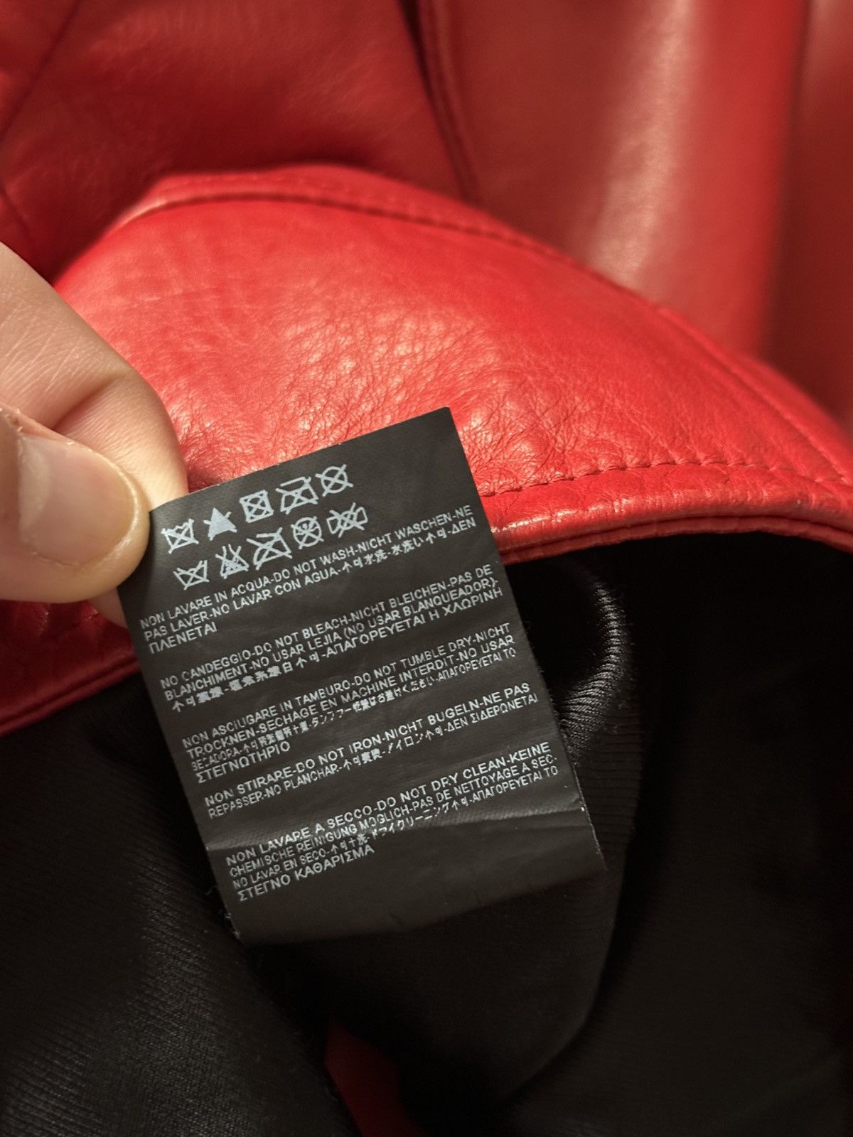 Saint Laurent Paris [50] SS14 Red L01 Lambskin leather jacket Size US M / EU 48-50 / 2 - 21 Thumbnail