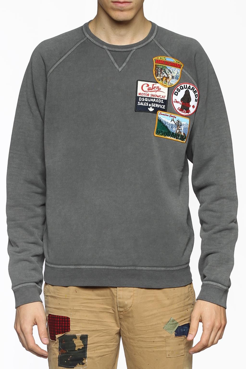 Dsquared2 Dsquared2 Men’s Multi Patch Detailed Sweatshirt Cotton Sz XL Size US XL / EU 56 / 4 - 2 Thumbnail