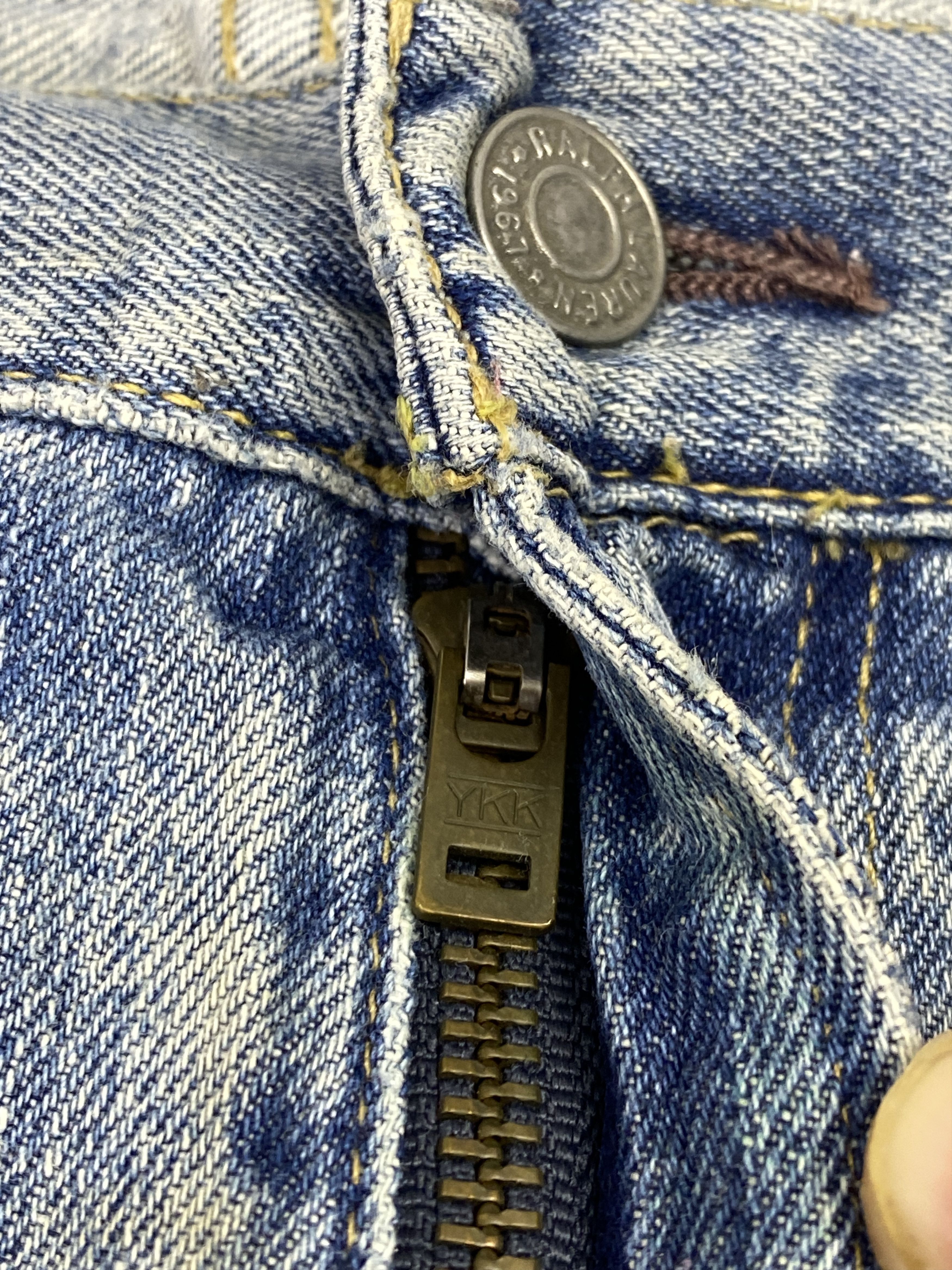 Polo Ralph Lauren Vintage Polo Ralph Lauren Selvedge Faded Blue Jeans DP2855 Size US 37 - 13 Thumbnail