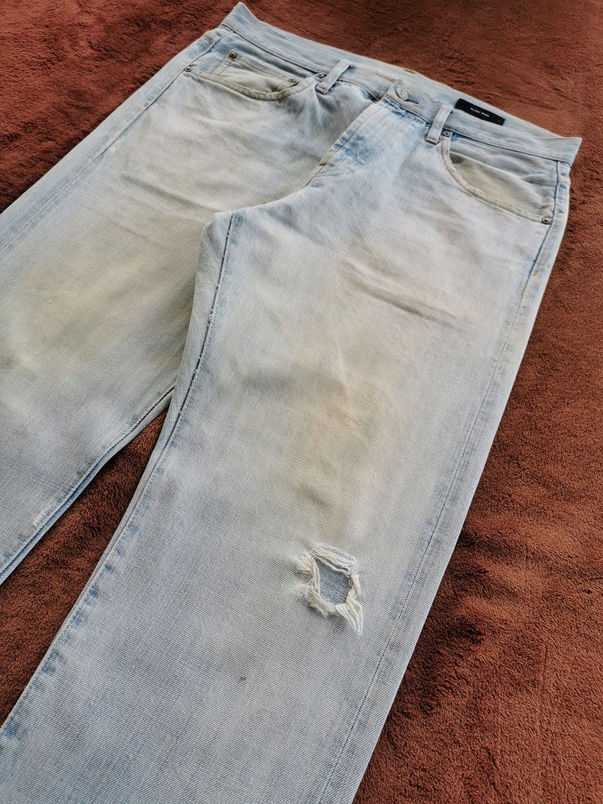 Japanese Brand Global Work Selvedge 3Quarter Short Denim Jeans Size US 34 / EU 50 - 4 Thumbnail