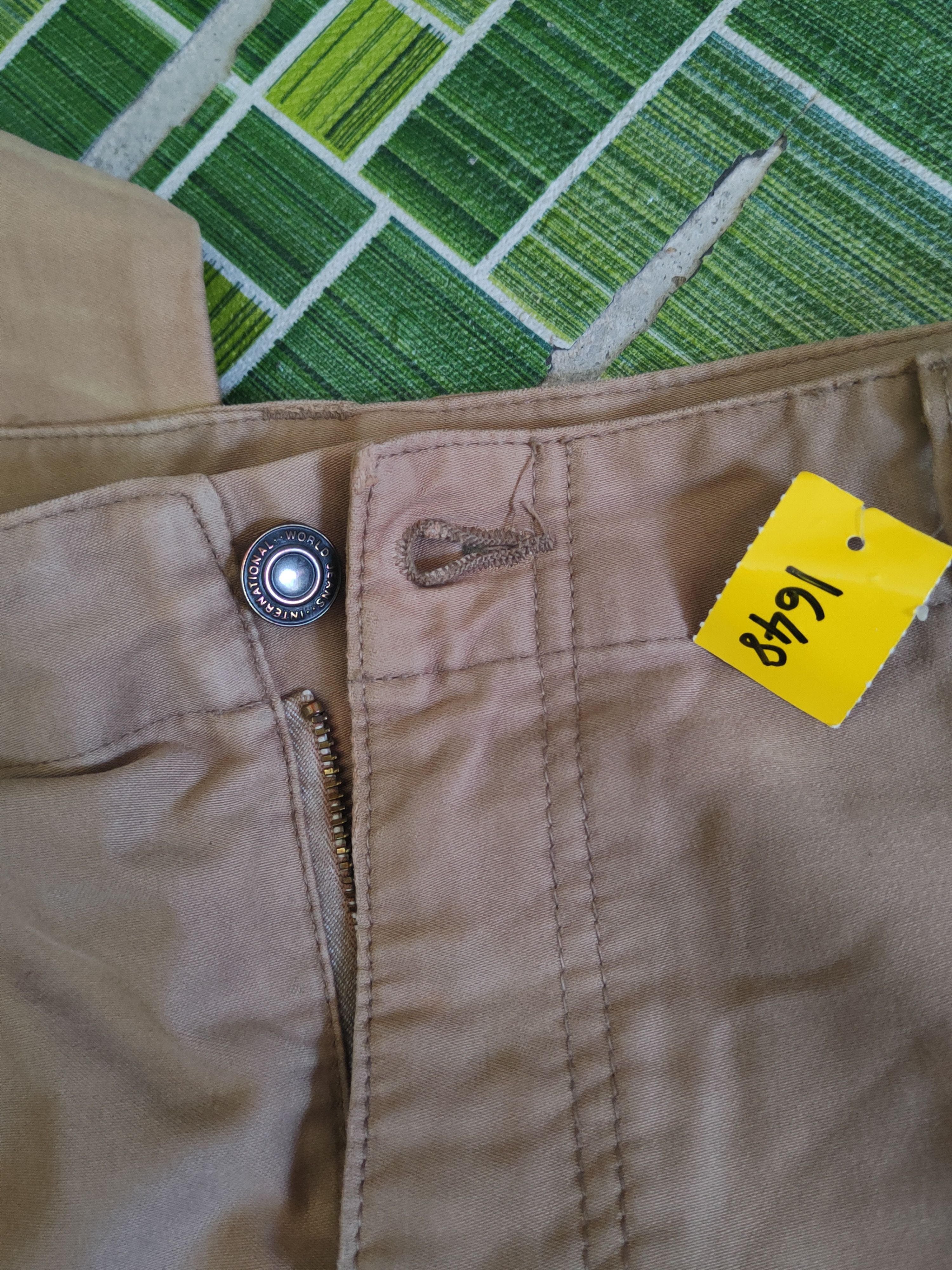 Global Work DL Global Work Light Brown Multipocket Cargo Pants #1648 Size US 34 / EU 50 - 15 Thumbnail