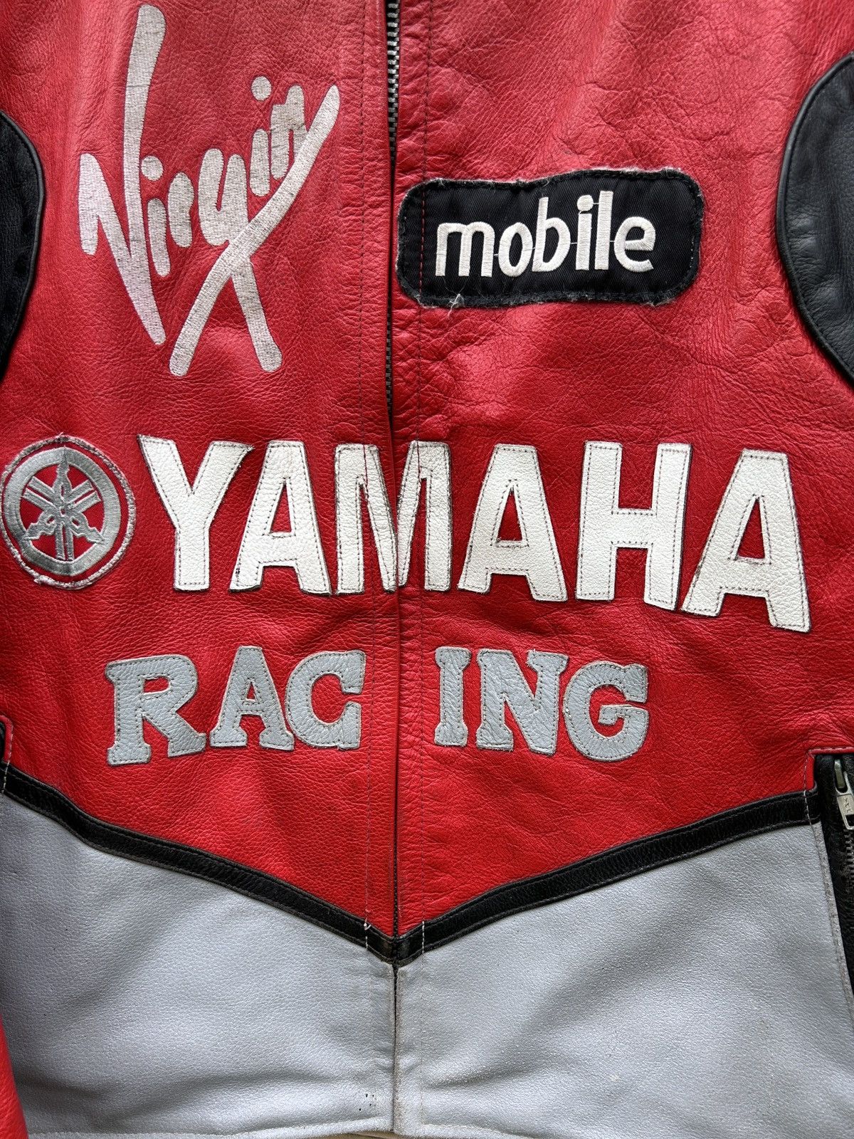 Vintage 90s Vintage Yamaha Racing Virgin Mobile Leather Jacket Size US XXL / EU 58 / 5 - 3 Thumbnail
