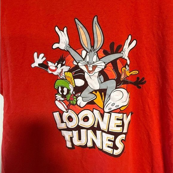 Other Looney Tunes Red T-Shirt – Bugs Bunny, Daffy Duck – Size XL Size US XL / EU 56 / 4 - 9 Thumbnail