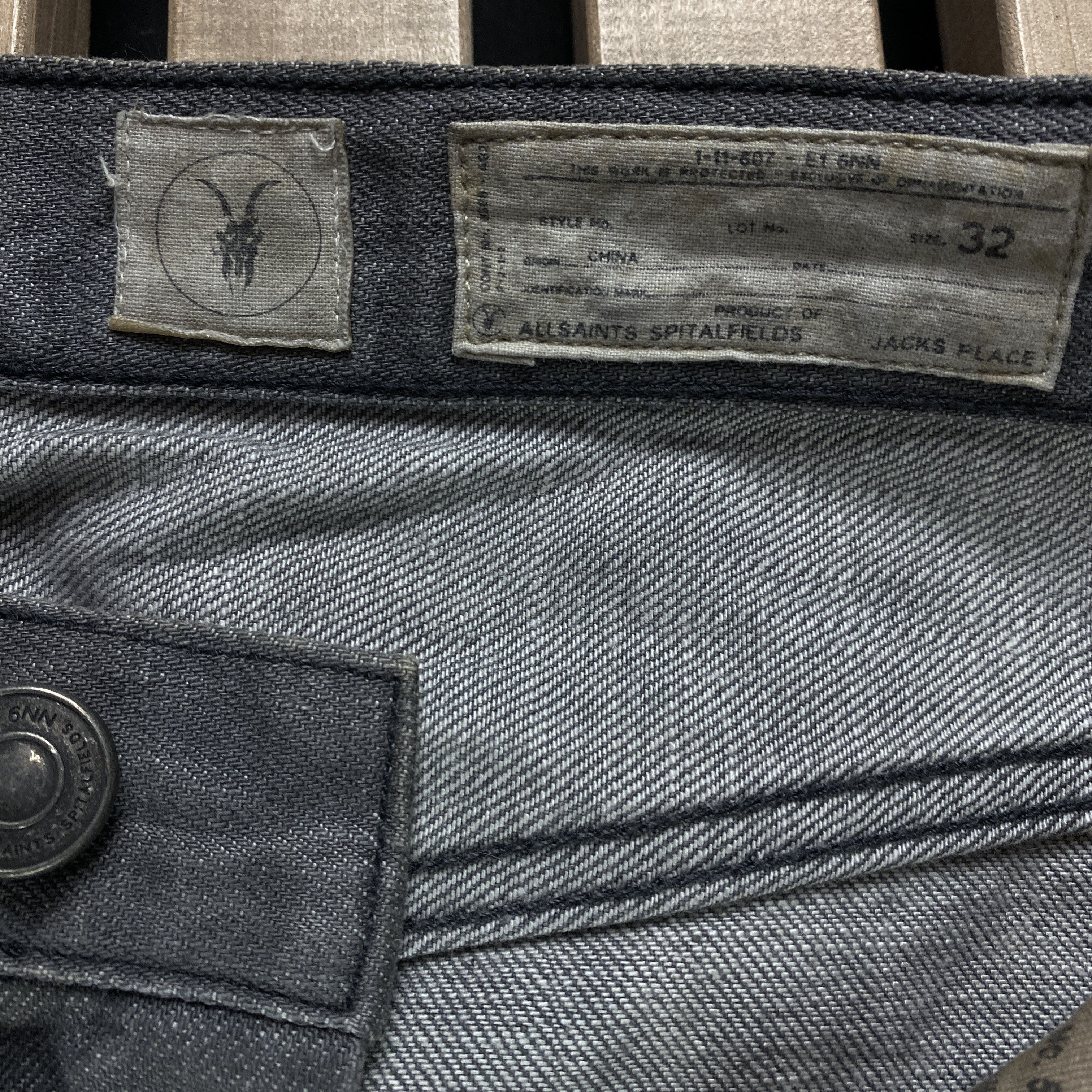 Allsaints Mens Denim Pants AllSaints Spitalfields Size 32 Cotton Size US 32 / EU 48 - 7 Thumbnail