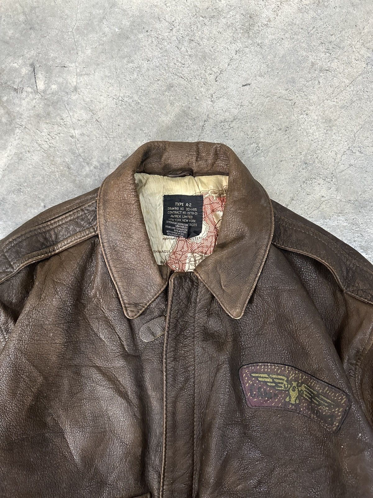 Vintage 80s Avirex Type-A2 Flight Leather Jacket Vintage 80s Avirex Type-A2 Flight Leather Jacket