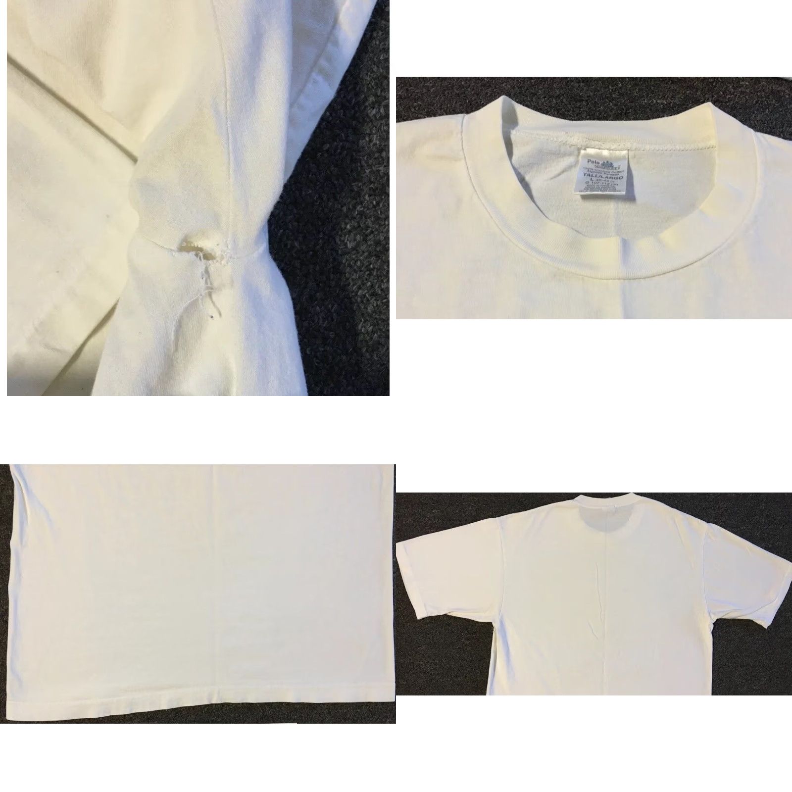 Vintage VINTAGE Shirt Men L White 90s Distressed Trendy Grunge Punk Biker Tattoo Track Trucker Skate Surf 80s 90s Size US L / EU 52-54 / 3 - 8 Thumbnail