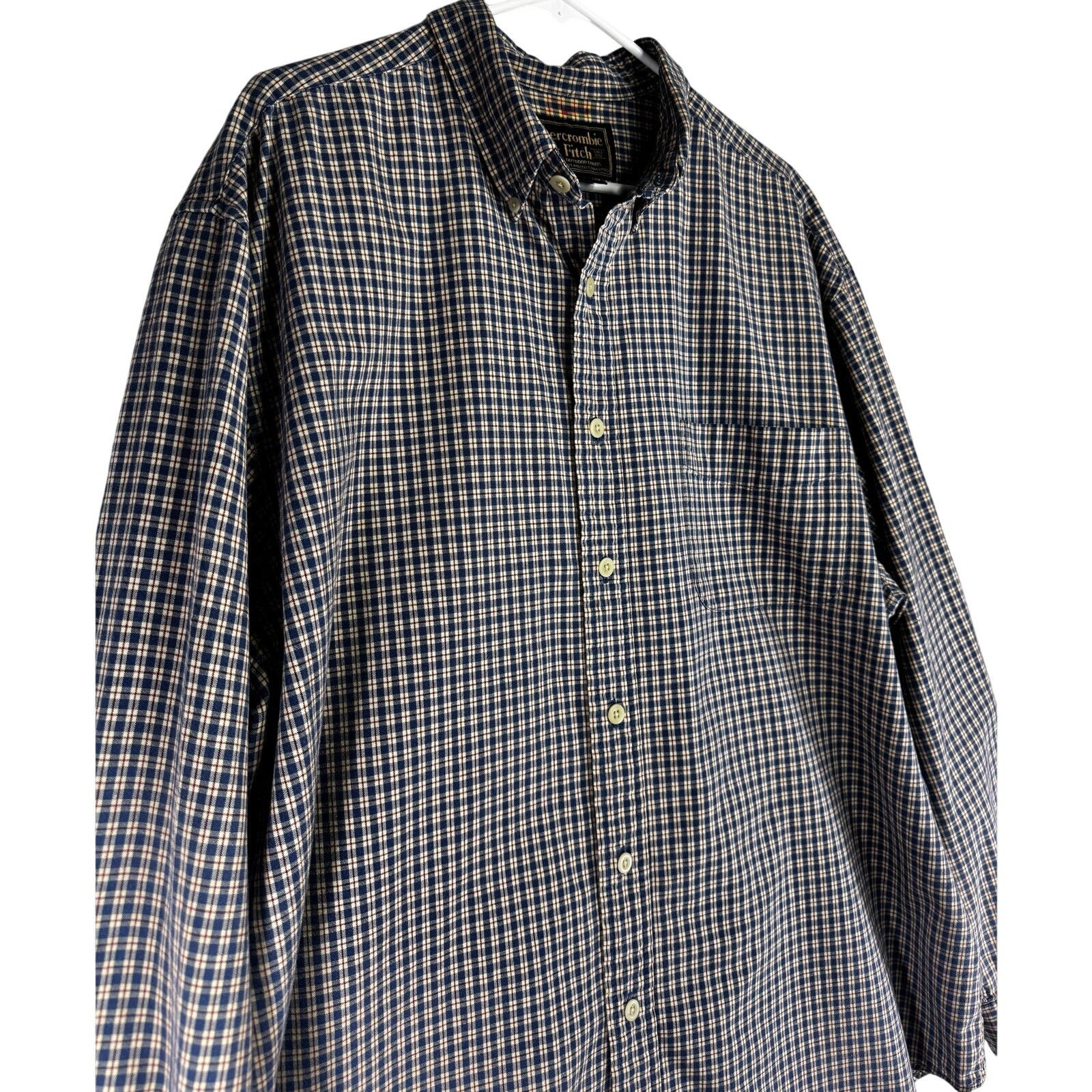 Abercrombie & Fitch Abercrombie Fitch Men's Button Shirt size L Checked Blue Y2K Size US L / EU 52-54 / 3 - 3 Thumbnail