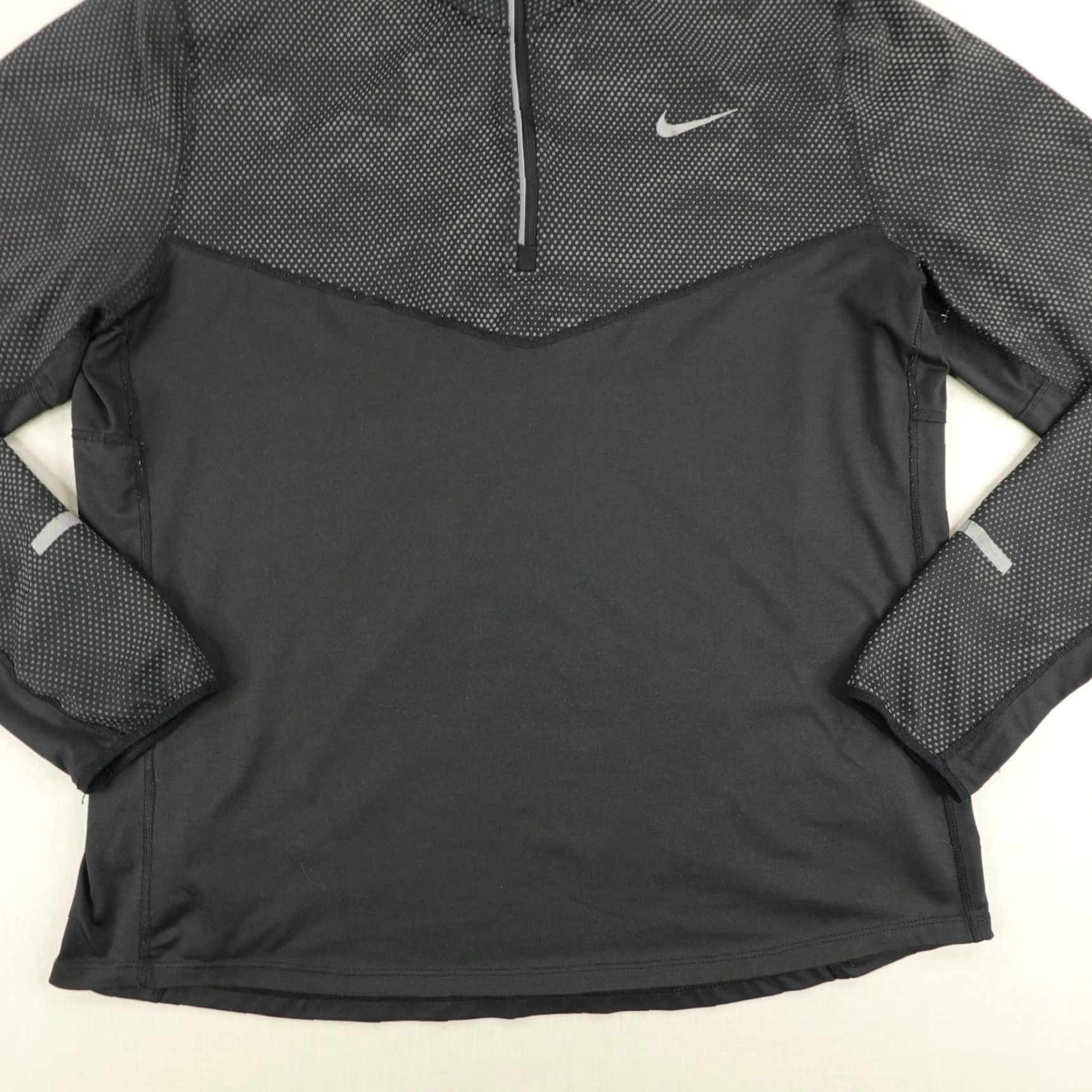 Nike Nike Jacket Large Black Gray Camo Running Reflective Element 1/4 Zip Womens Size L / US 10 / IT 46 - 3 Thumbnail