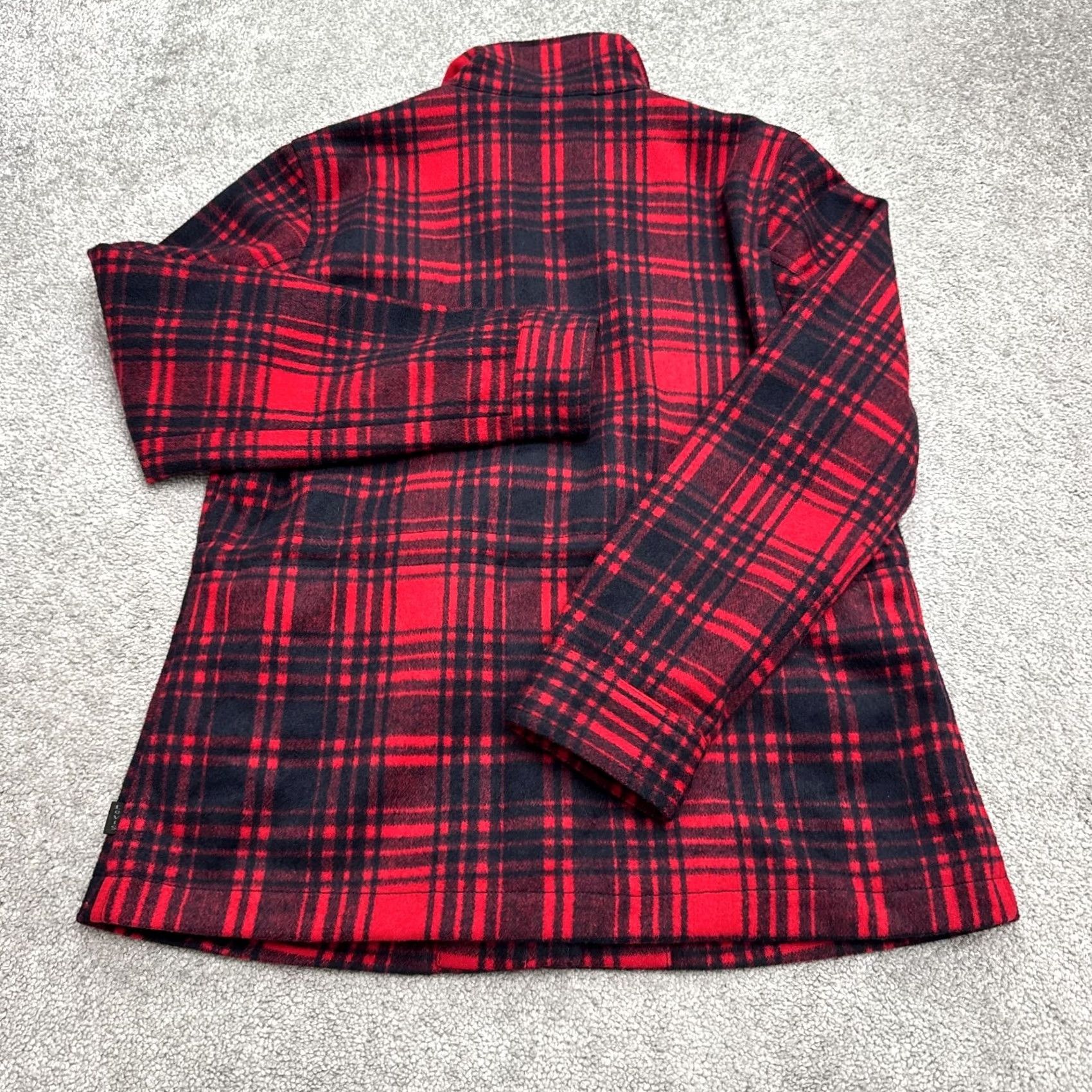 Levi's Levi's Field Jacket Womens Small Black Red Buffalo Plaid Cinch Waist Wool Blend Size S / US 4 / IT 40 - 2 Thumbnail