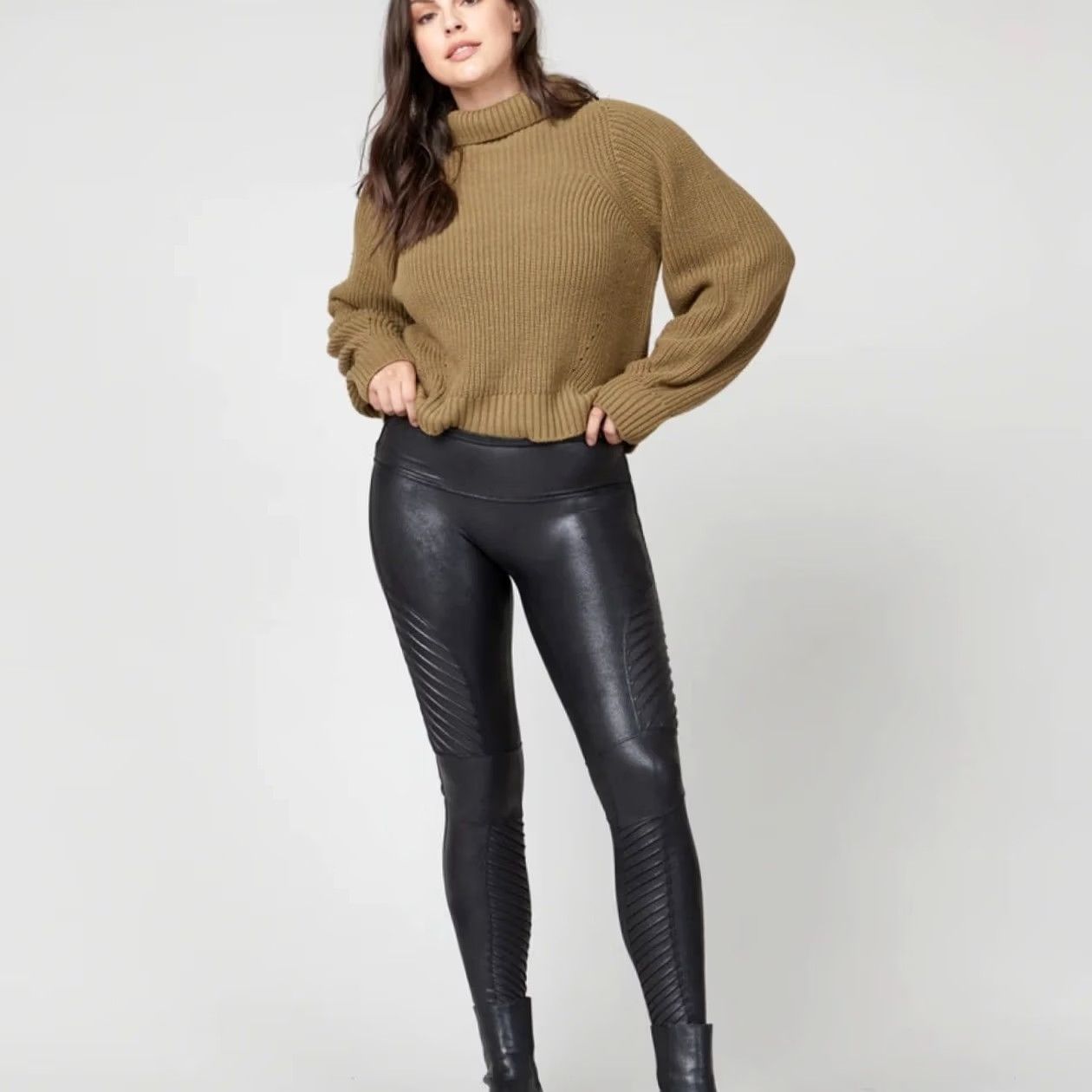 Spanx SPANX Faux Leather Leggings SHINY MOTO BLACK Size Small Size 28" / US 6 / IT 42 - 3 Thumbnail