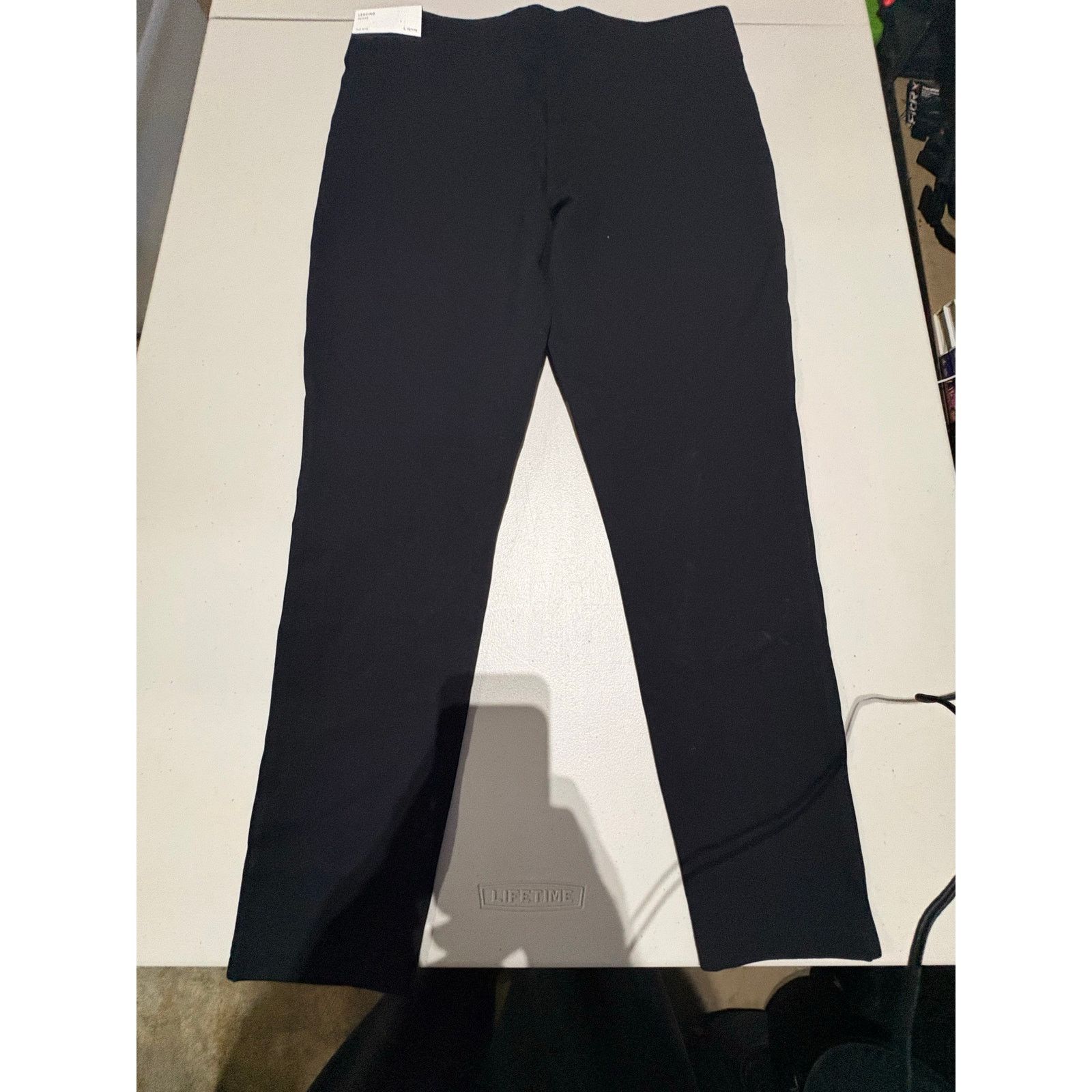 Loft LOFT Outlet Black Leggings Women’s L Petite Mid Rise Pants Size 36" / US 14 / IT 50 - 7 Thumbnail
